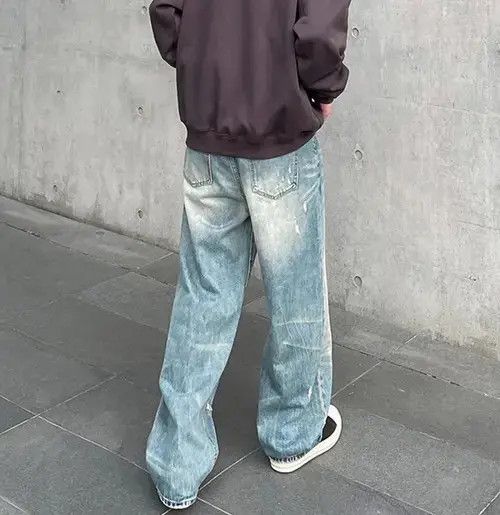 VIBE Vintage Furred Edge Micro Flared Jeans Size 32" / US 10 / IT 46 - 6 Thumbnail