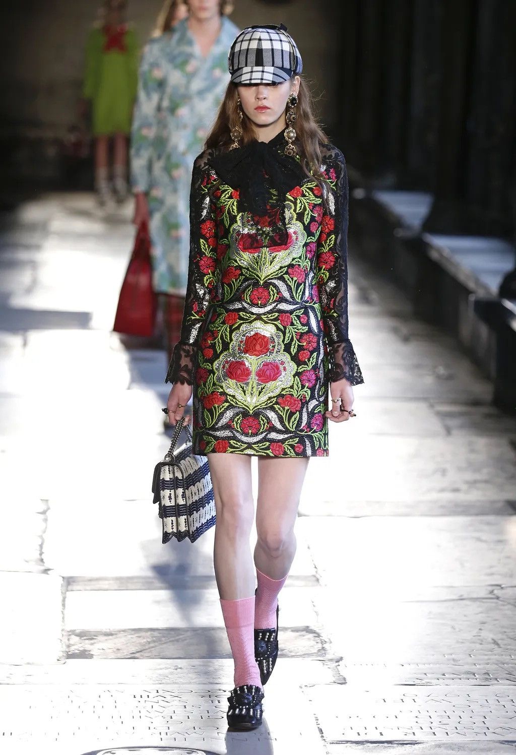 Gucci Runway Gucci Floral Brocade Dress with Lace Details | Grailed