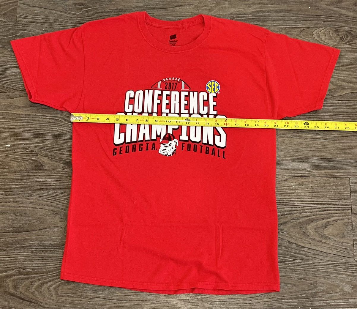 Hanes 2017 Georgia Bulldogs SEC Championship Shirt Size US L / EU 52-54 / 3 - 3 Thumbnail