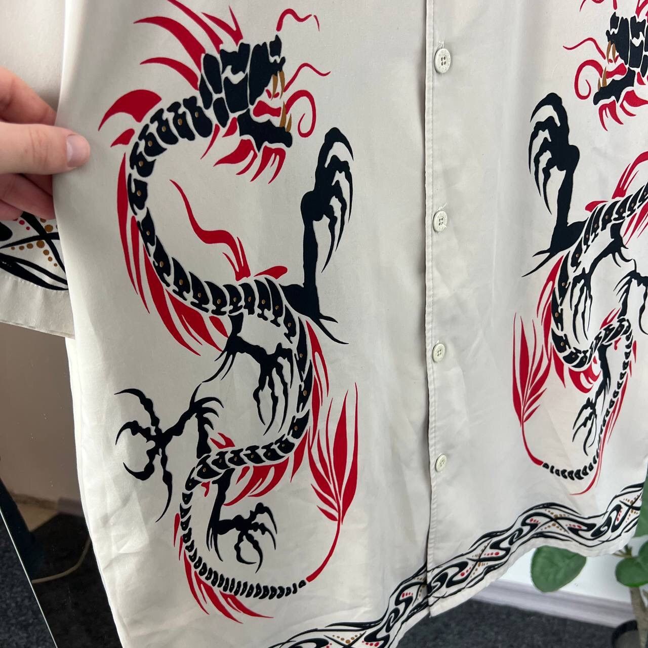 Vintage Dragon Vintage Shorts Sleeve Shirt Big Print Y2k Style Size US XL / EU 56 / 4 - 5 Thumbnail