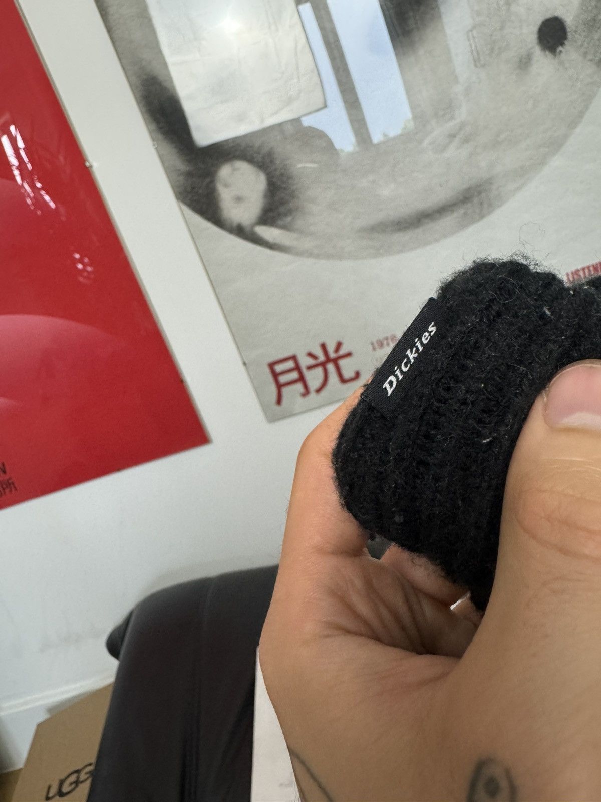Dickies Dickies Black Short Beanie Hat Basic Logo Skate Streetwear Size ONE SIZE - 3 Thumbnail