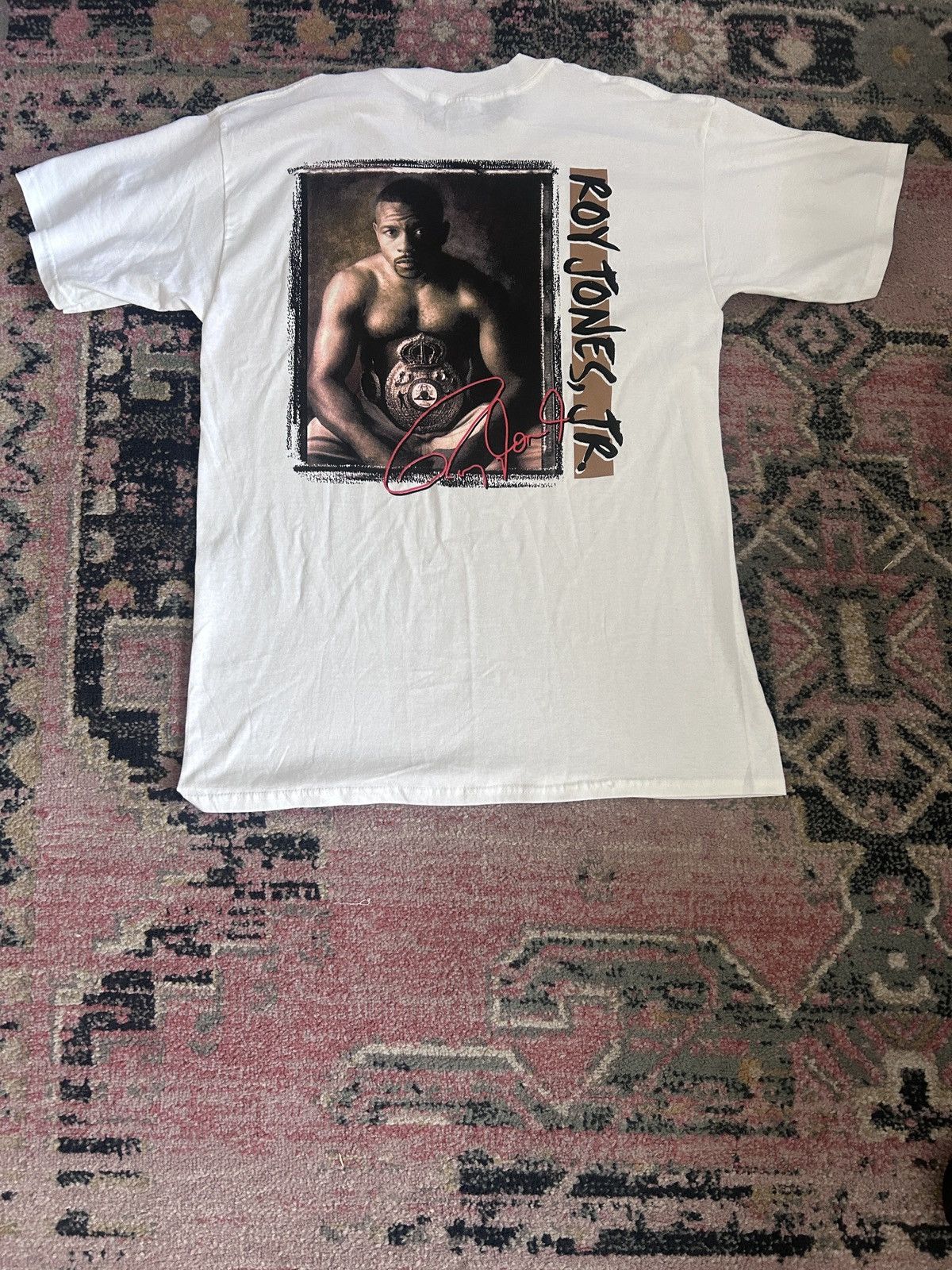 Vintage Vintage Roy Jones Jr. Boxing Graphic T-Shirt Size US XL / EU 56 / 4 - 1 Thumbnail