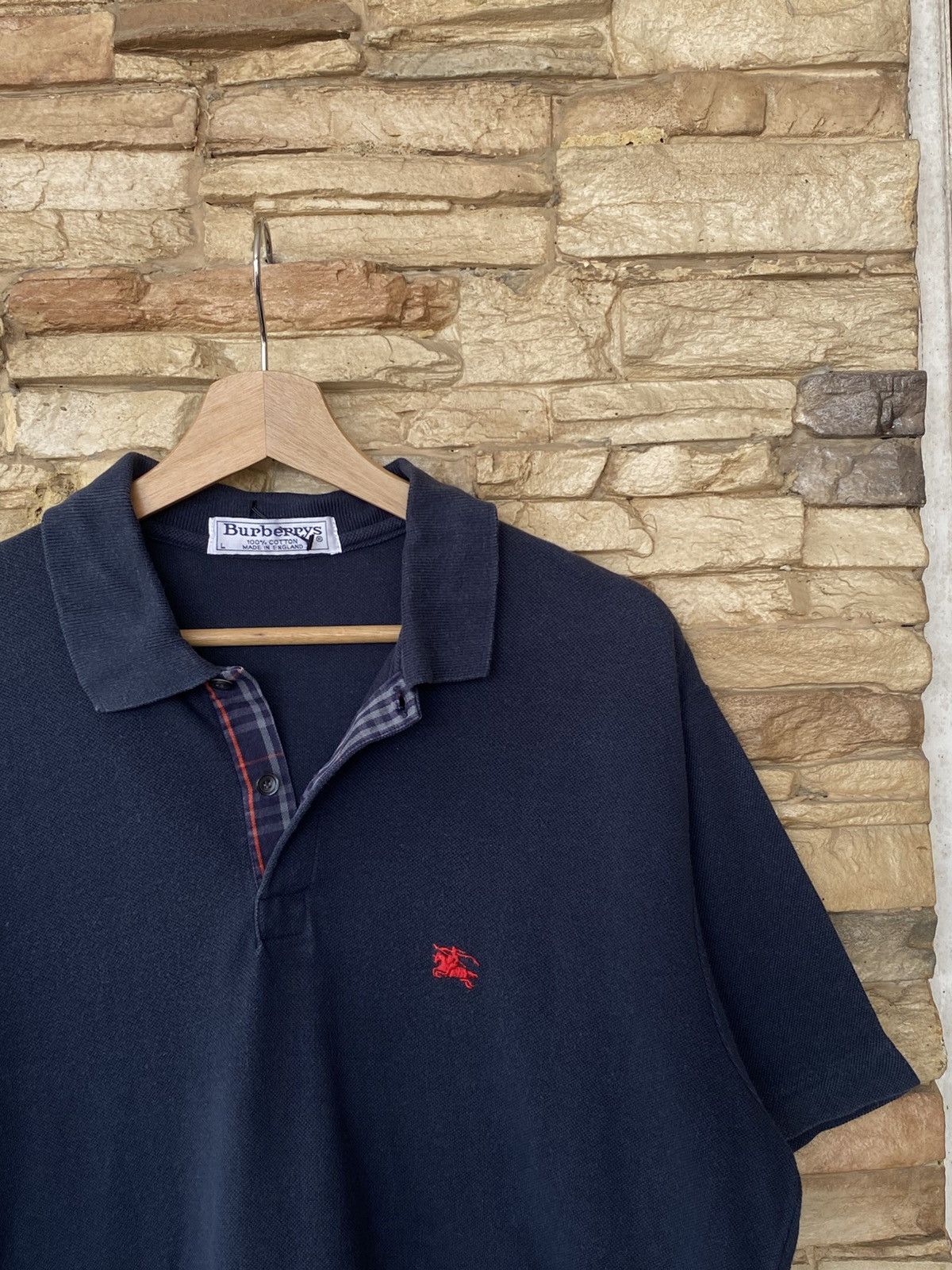 Burberry Rare Vintage Burberrys England Nova Check Polo Shirt Size US L / EU 52-54 / 3 - 1 Thumbnail