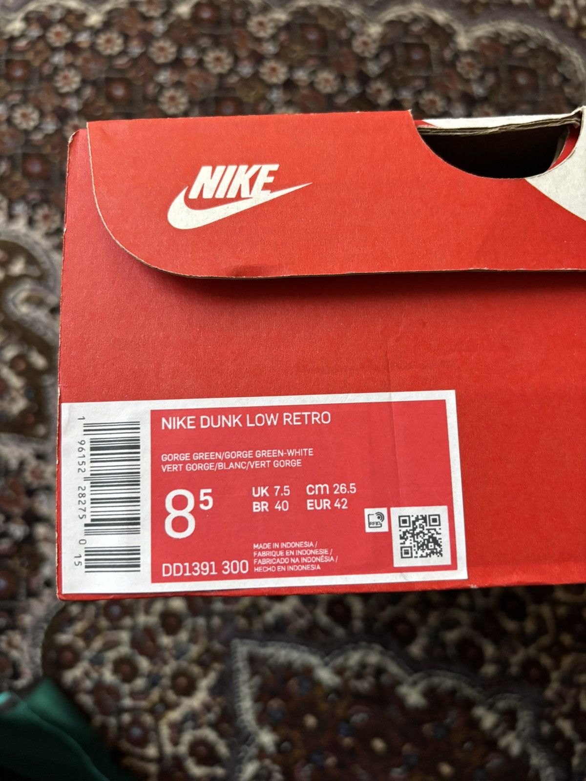 Nike Nike Dunk Low — Orange/Green (“Miami Hurricanes”) Size US 8.5 / EU 41-42 - 5 Thumbnail