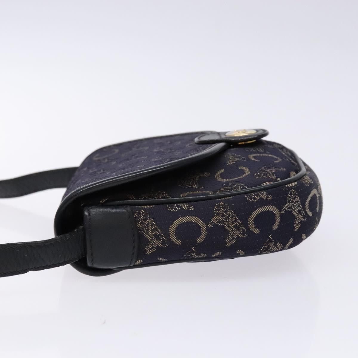 Celine CELINE C Sulky Shoulder Bag Canvas Navy Gold Size ONE SIZE - 5 Thumbnail