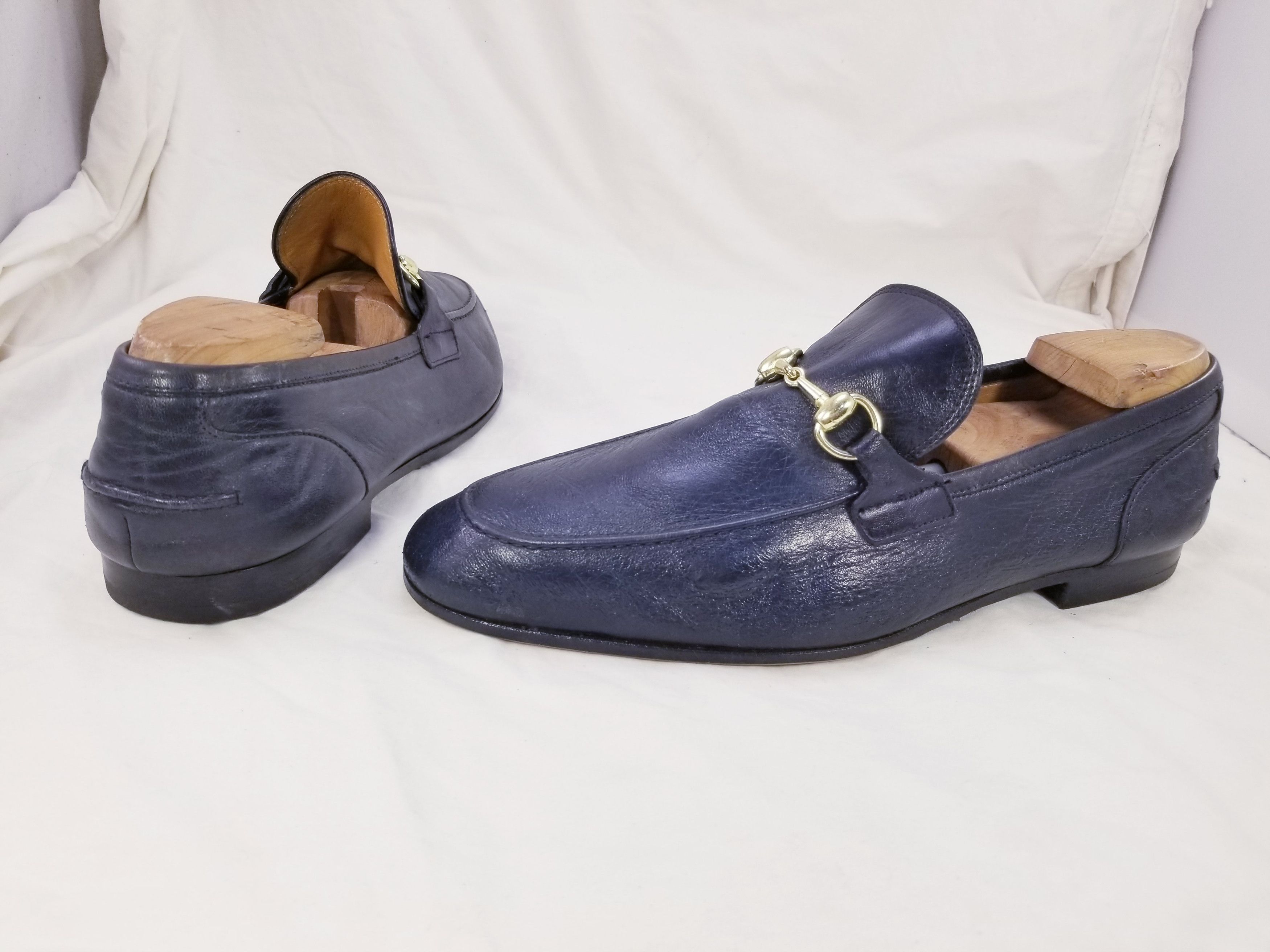 Gucci JORDAAN HORSEBIT DARK BLUE Size US 9.5 / EU 42-43 - 4 Thumbnail