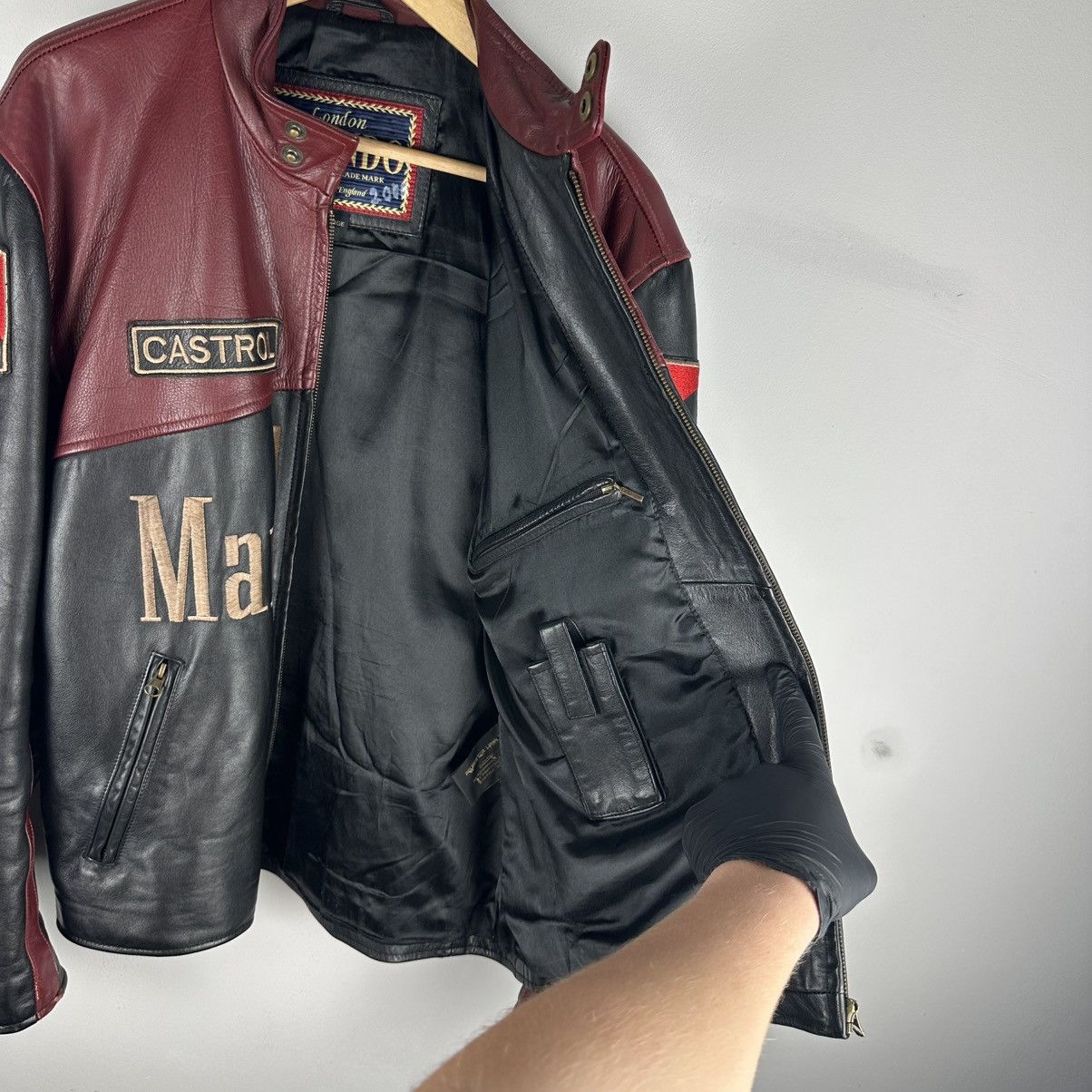 Marlboro Vintage Rare Marlboro Racing Leather Jacket Brando Size US XXL / EU 58 / 5 - 15 Thumbnail