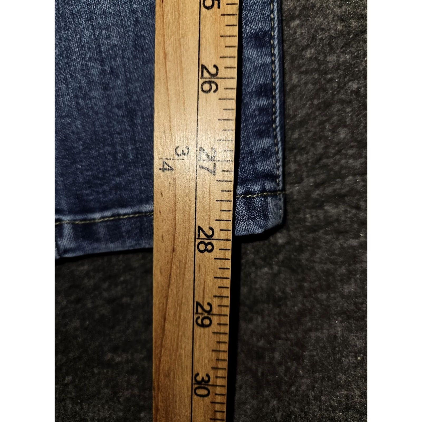 Vintage KanCan Jeans Juniors 5 Blue Medium Wash Mid Rise Skinny Stretch Denim Pants Jeans Size 27" / US 4 / IT 40 - 6 Thumbnail