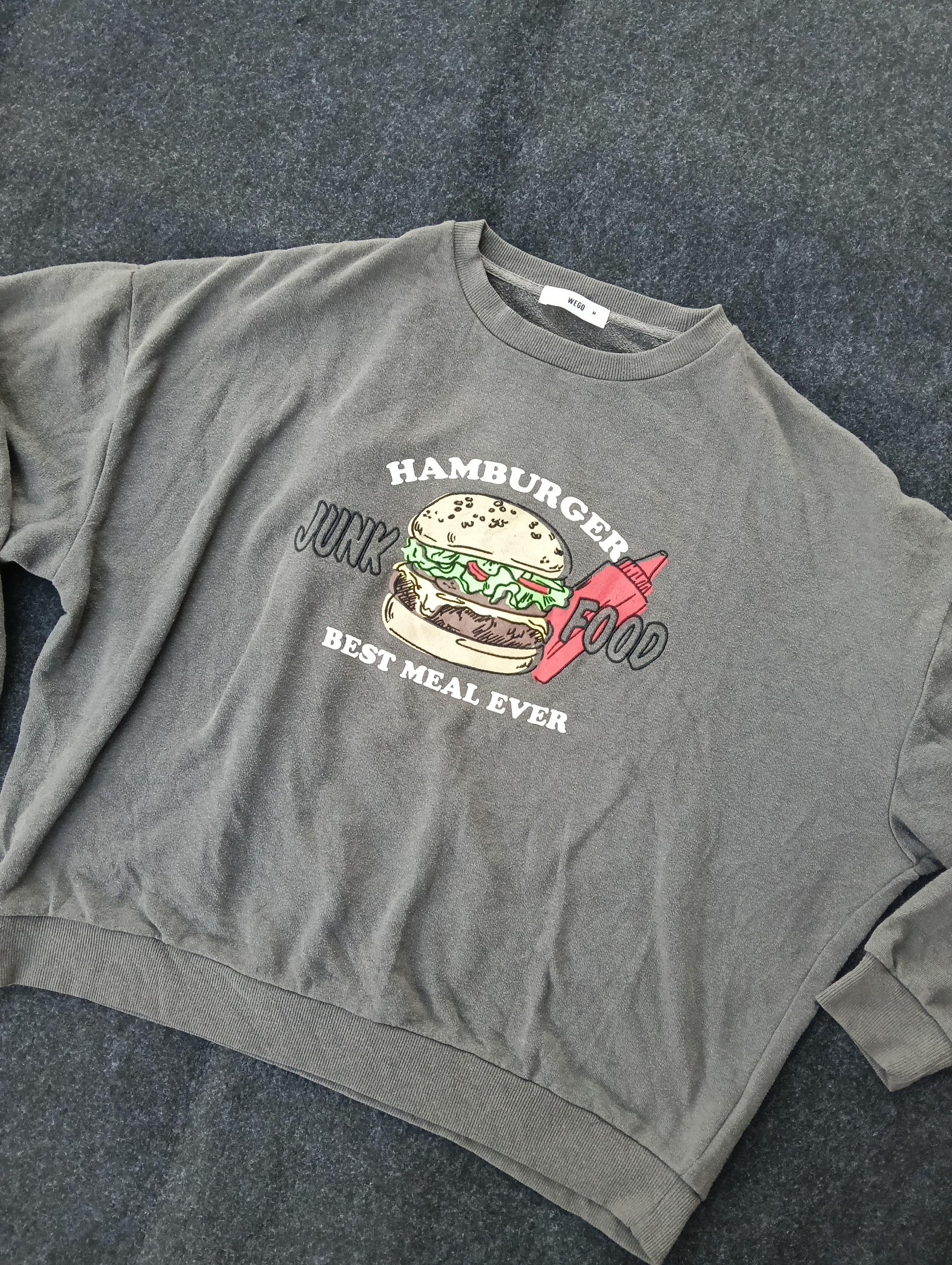 Japanese Brand Junk food hamburger sweatshirt. Size US XL / EU 56 / 4 - 2 Thumbnail