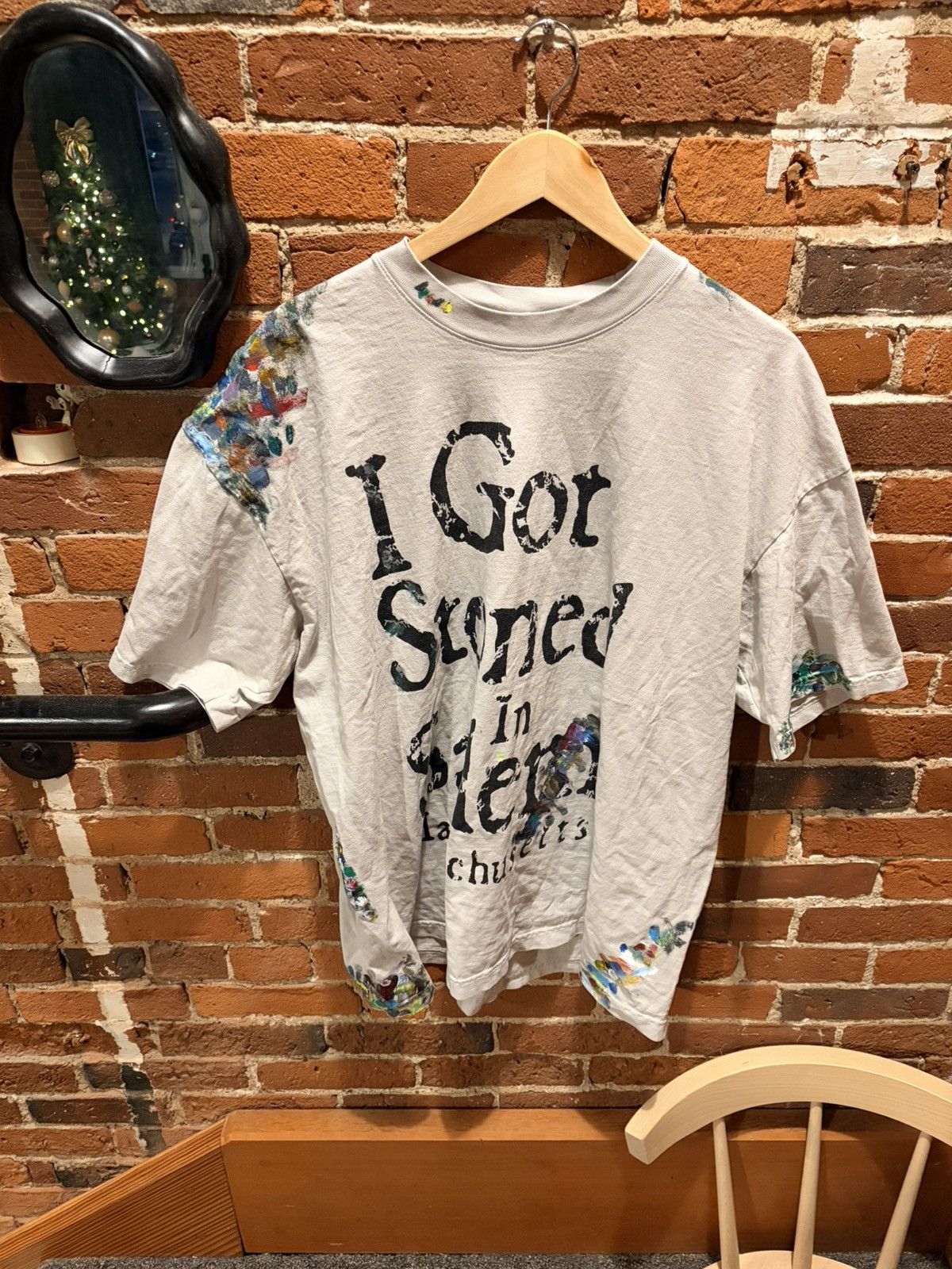Vintage Custom Paint “I Got Stoned in Salem” Tee Size US XL / EU 56 / 4 - 1 Thumbnail