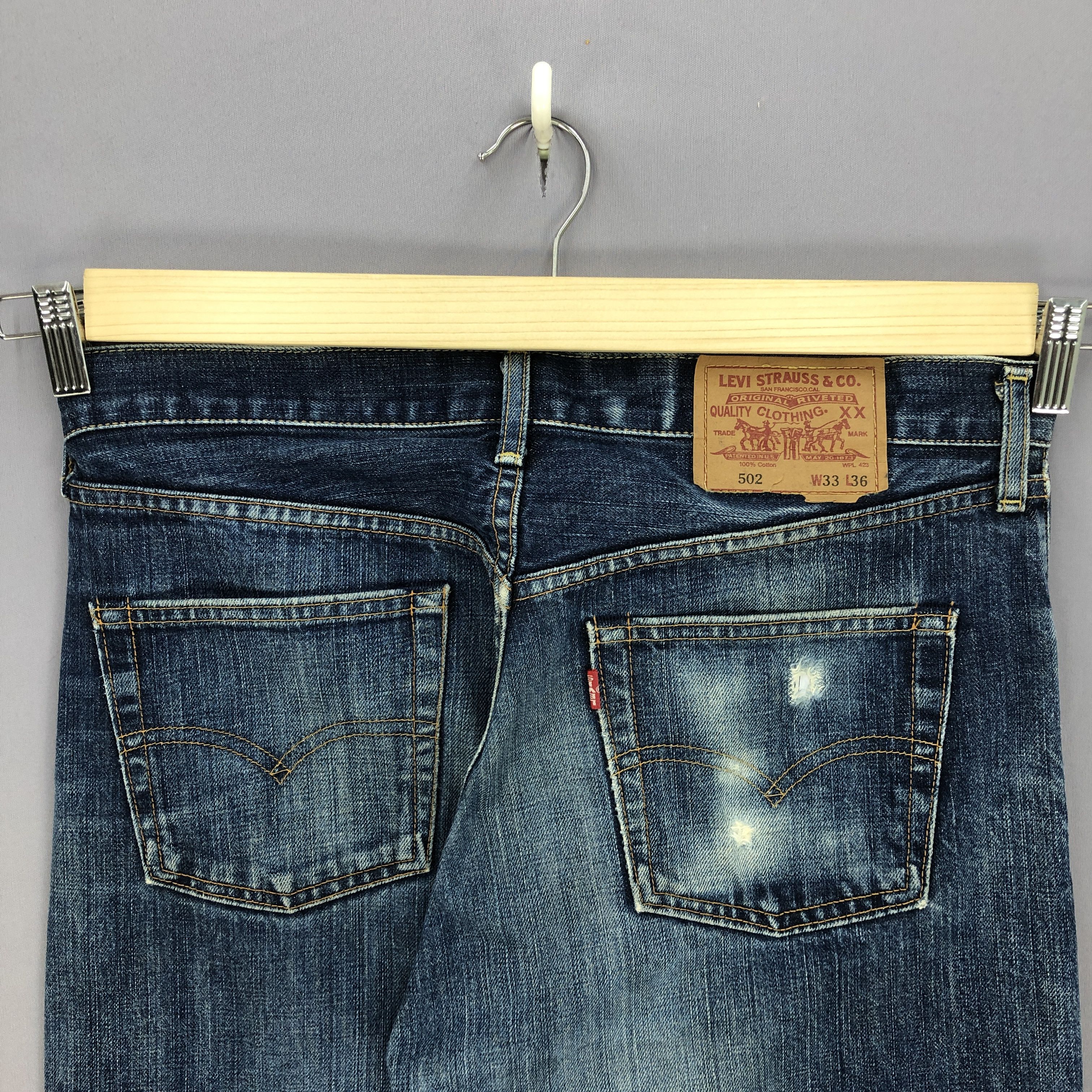 Levi's Vintage Levis Selvedge Jeans Levi's 502 Distressed Denim Size US 34 / EU 50 - 6 Thumbnail