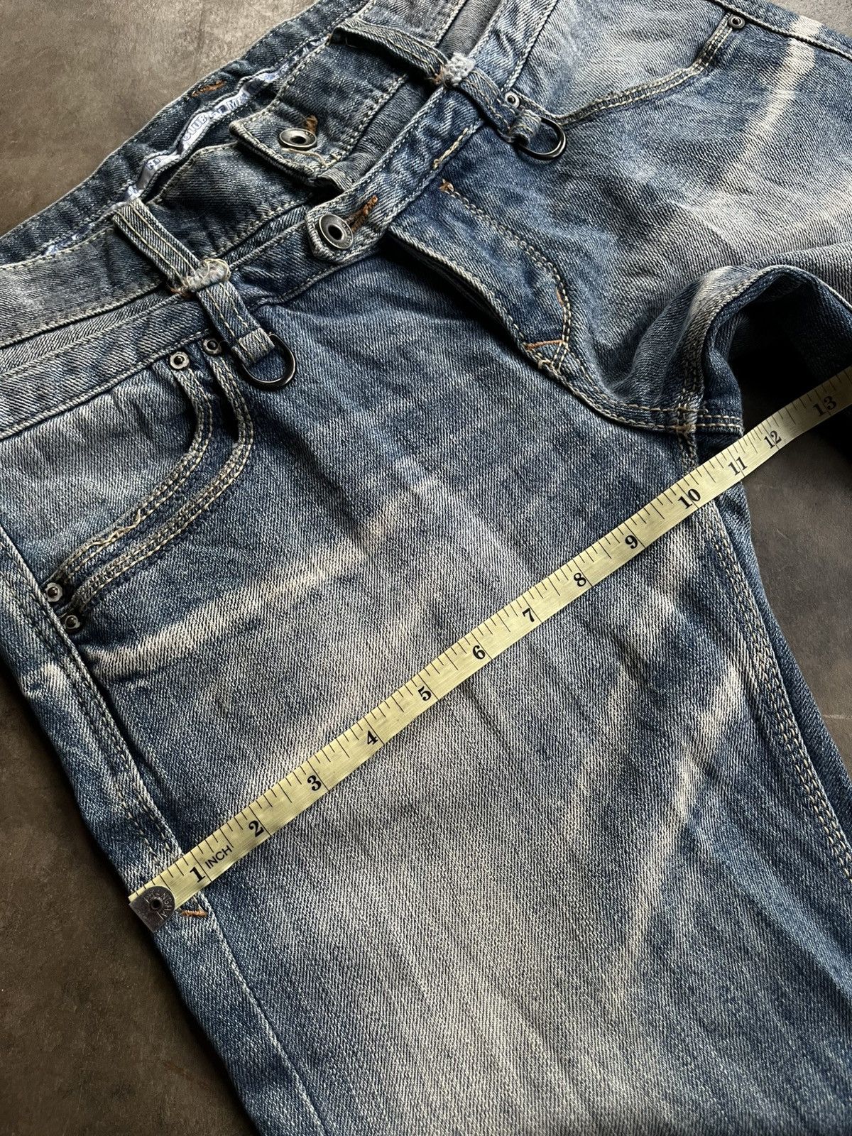 If Six Was Nine JAPANESE NCFM DOUBLE WAIST DENIM FLARE BOOT CUT PANTS VKEI Size US 30 / EU 46 - 12 Thumbnail