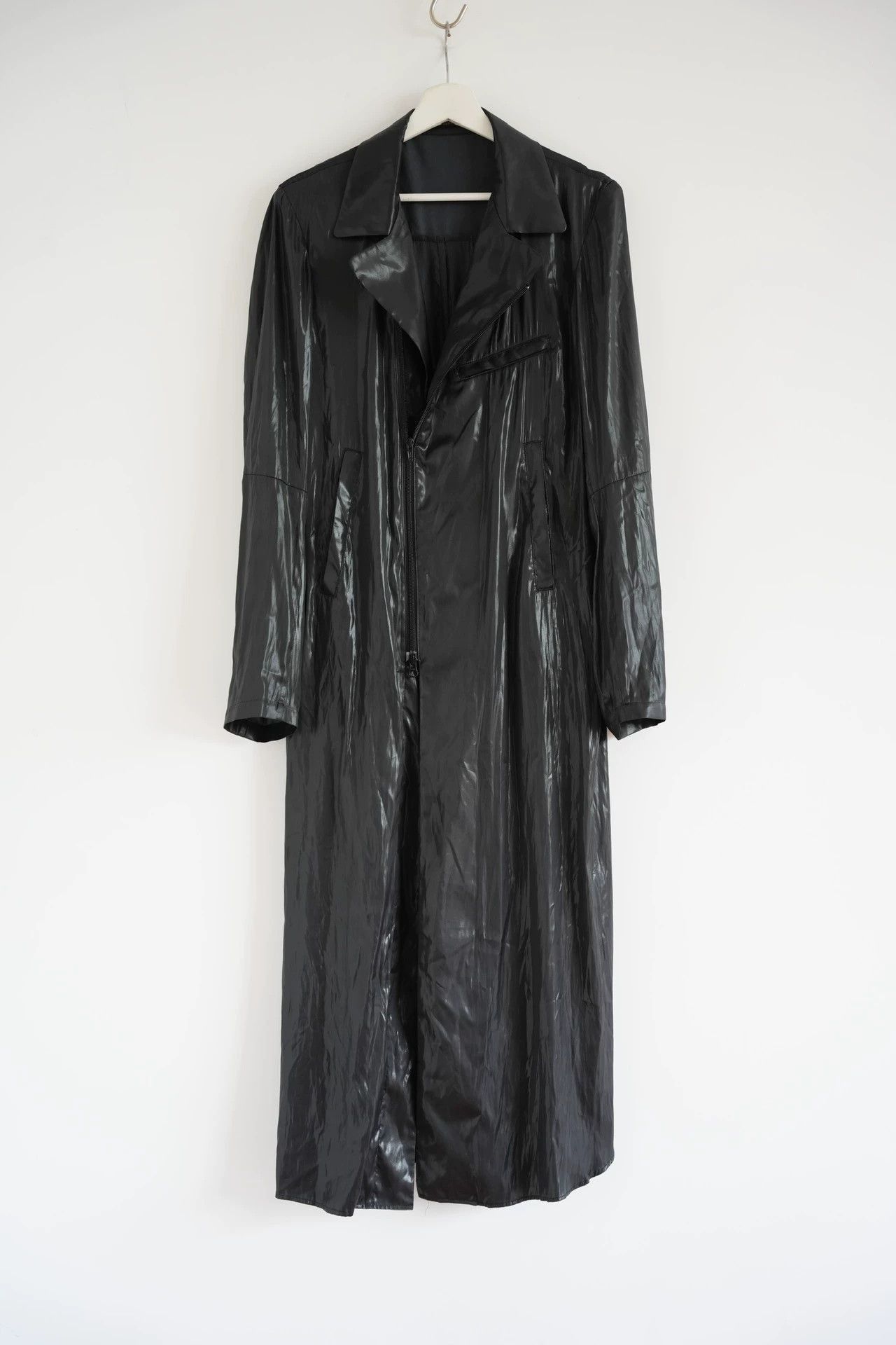 Yohji Yamamoto Black Long Coat with Collar Size US M / EU 48-50 / 2 - 1 Thumbnail