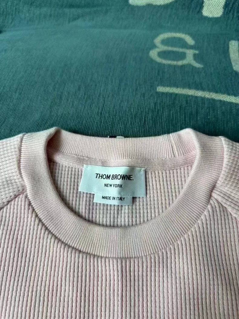 Thom Browne Thom Browne Pink waffle hoodie Size US XS / EU 42 / 0 - 3 Thumbnail