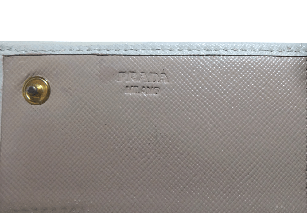 Prada Saffiano Leather Logo Long Wallet