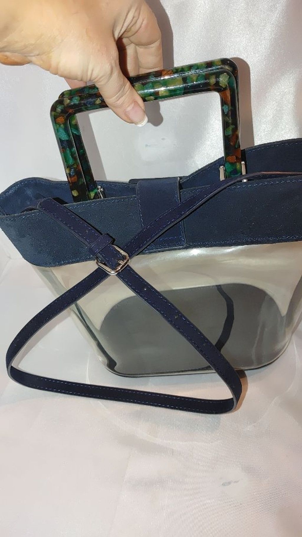 Zara ZARA Vinyl & Suede Crossbody Bag Size ONE SIZE - 5 Thumbnail