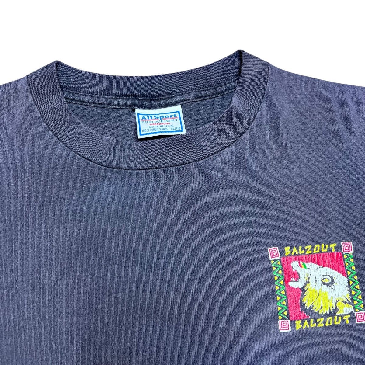 Vintage Vintage 1991 Rasta Reggae Lion Balzout Double Sided T-Shirt Size US XL / EU 56 / 4 - 4 Thumbnail