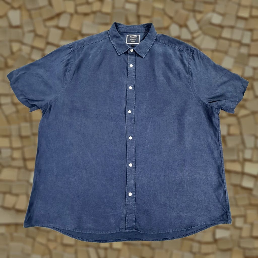Charles Tyrwhitt Charles Tyrwhitt Mens Shirt Navy Blue 3XL Classic Fit Linen Button-Up Long Sleeve Collared нос Size US XXL / EU 58 / 5 - 1 Thumbnail