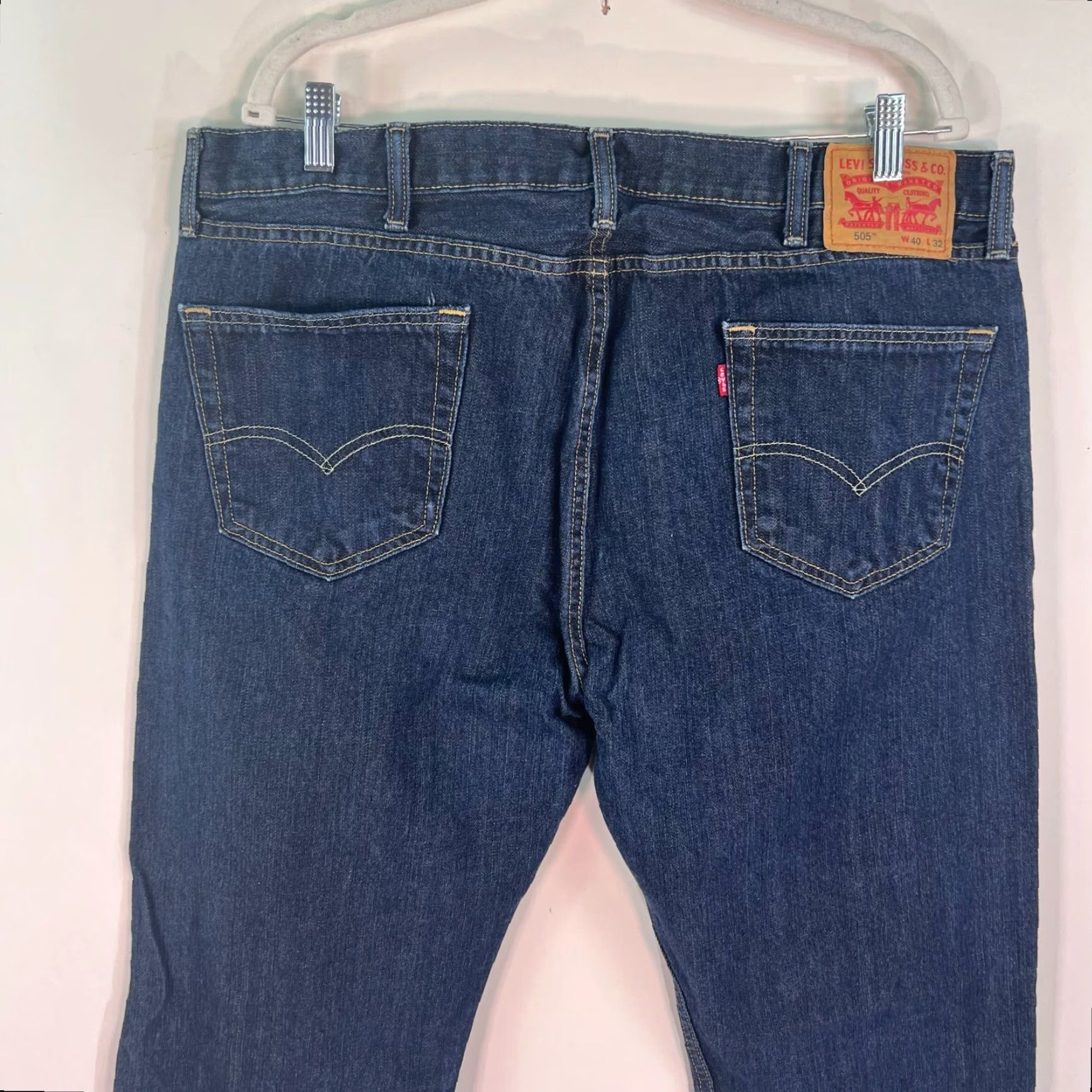 Levi's Levi's 505 Jeans Mens Size 40 Blue Straight Regular Fit Workwear 40 X 32 Size US 40 / EU 56 - 7 Thumbnail