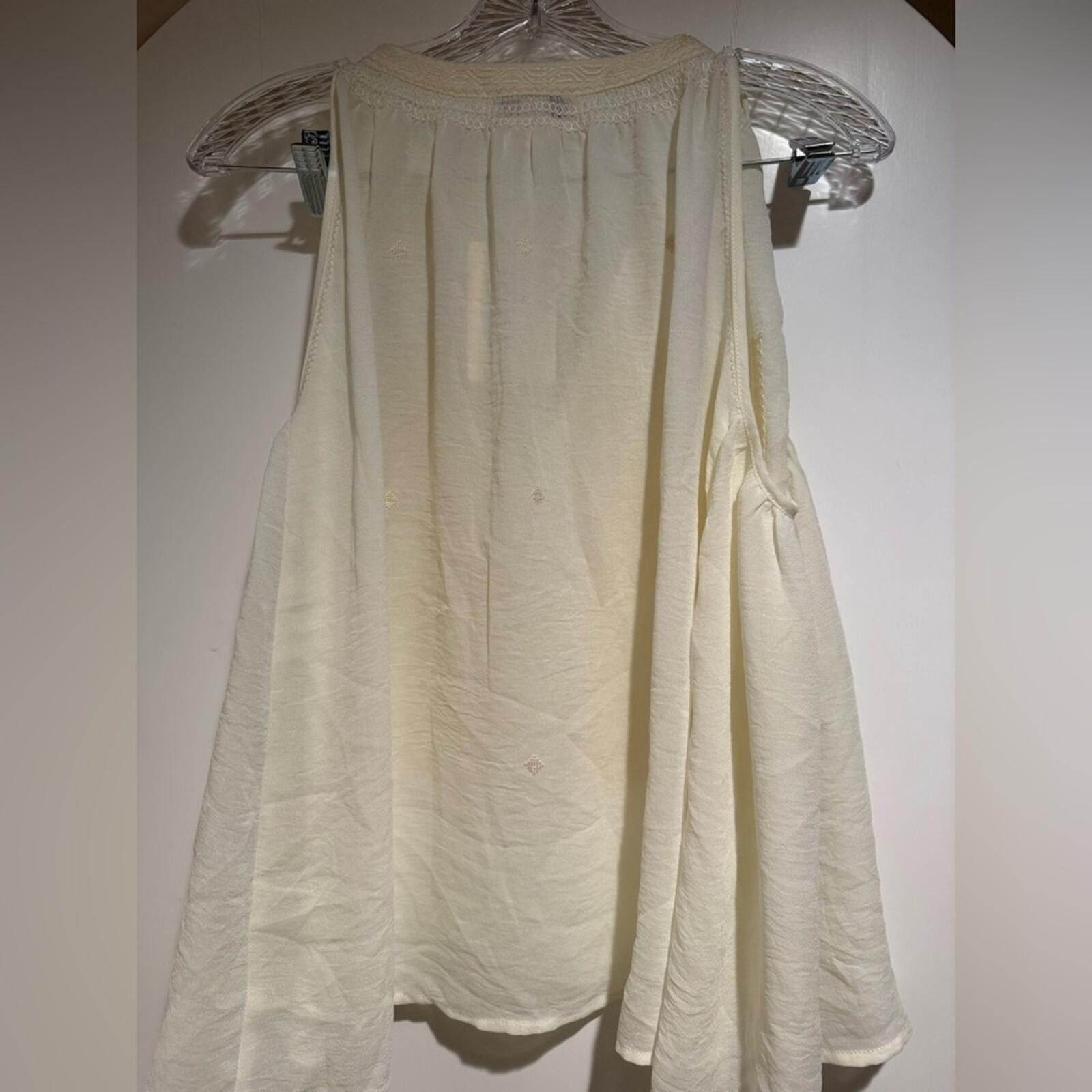 Other See U Soon Boho Cream Sleeveless Blouse, Size S Size S / US 4 / IT 40 - 4 Thumbnail