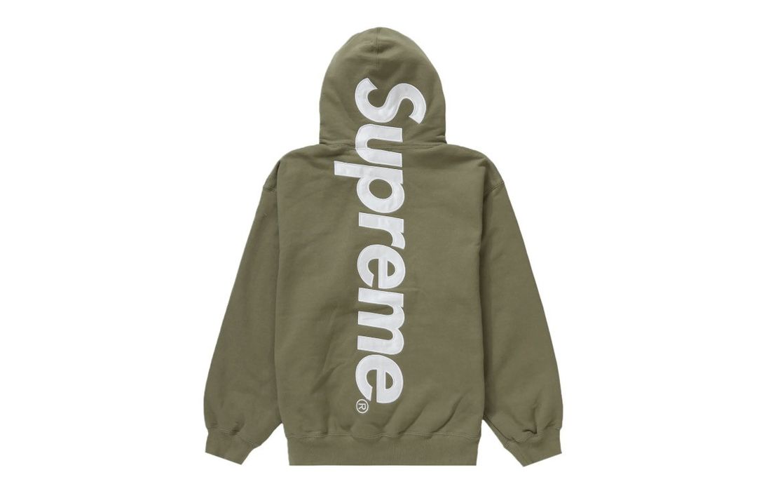 Supreme Supreme Satin Appliqué Hooded Sweatshirt (FW23) Light