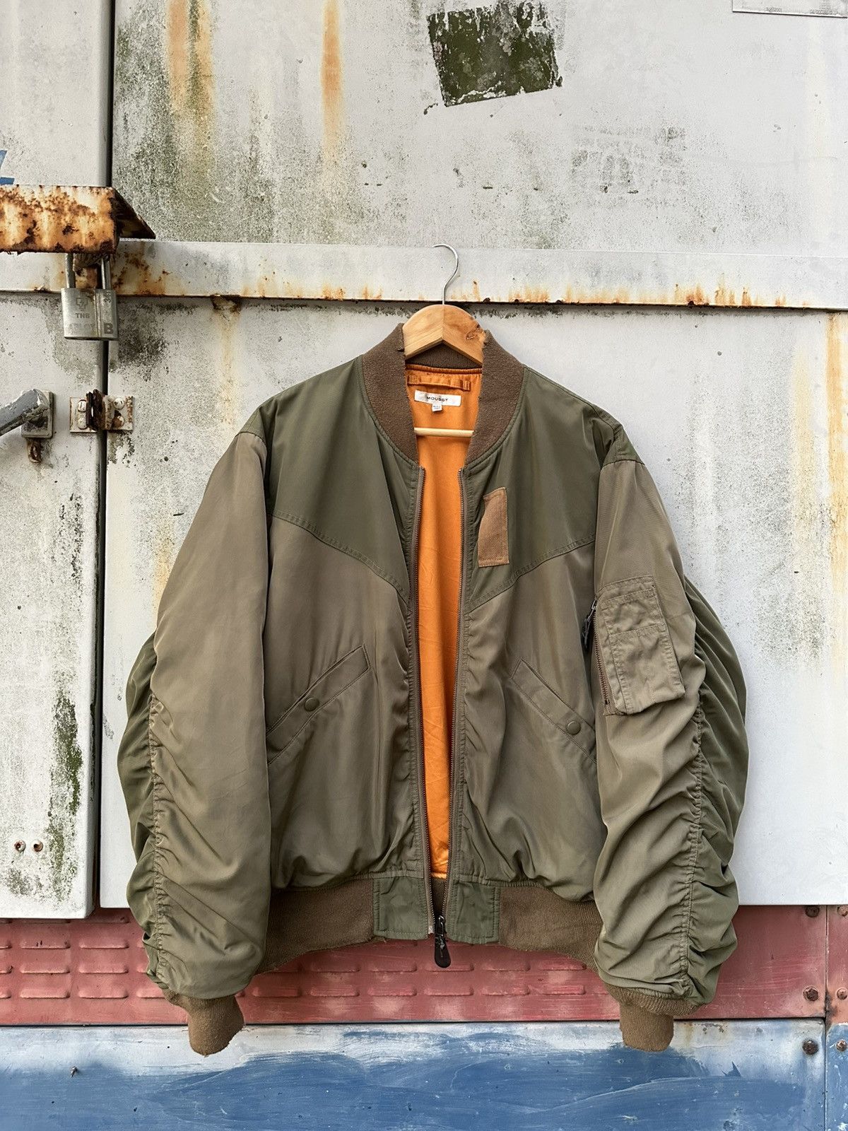 MOUSSY 👹Moussy MA-1 Distressed Green Bomber Jacket Size US M / EU 48-50 / 2 - 6 Thumbnail