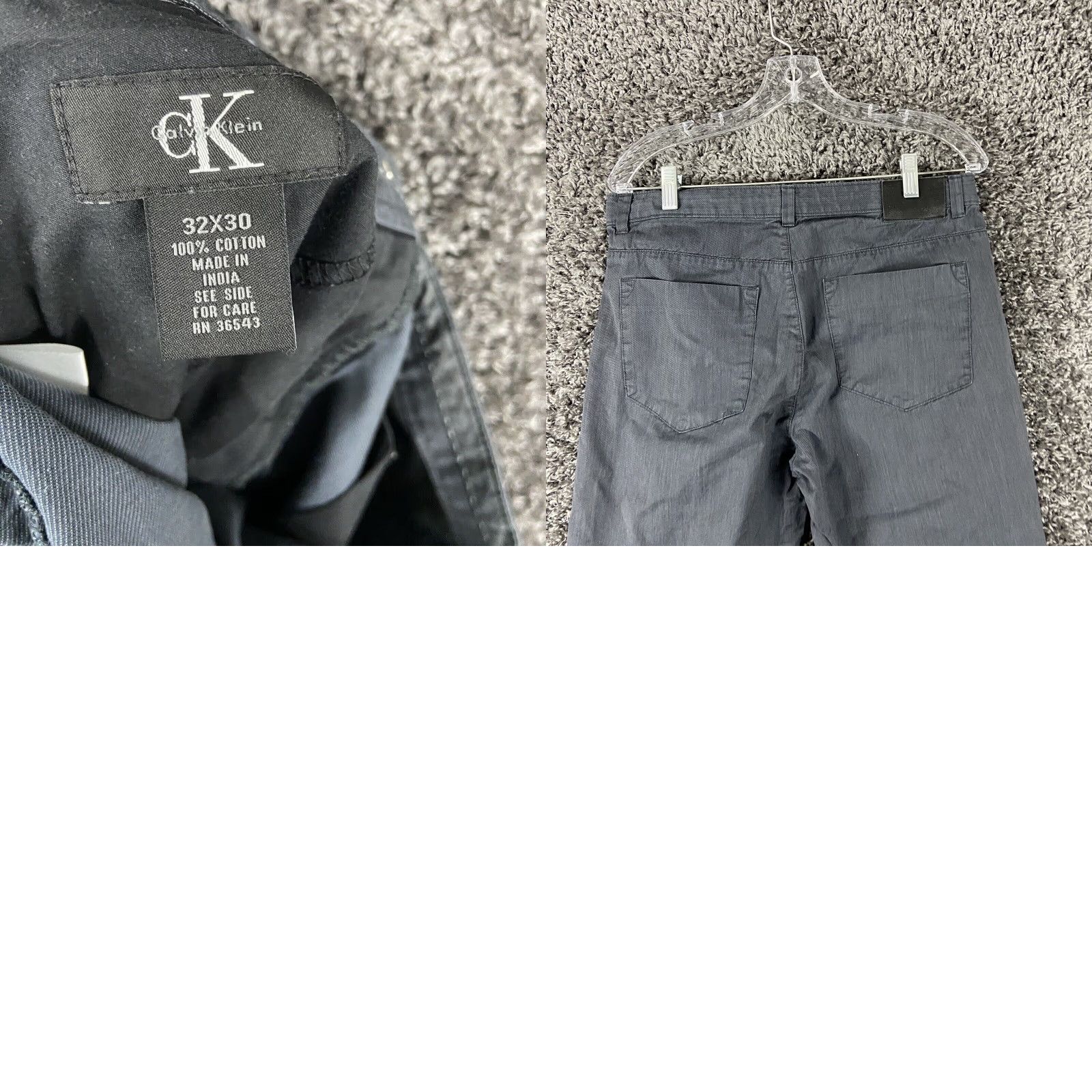 Calvin Klein Calvin Klein Pants Men 32x27 Gray Chino Mens Size US 32 / EU 48 - 8 Thumbnail