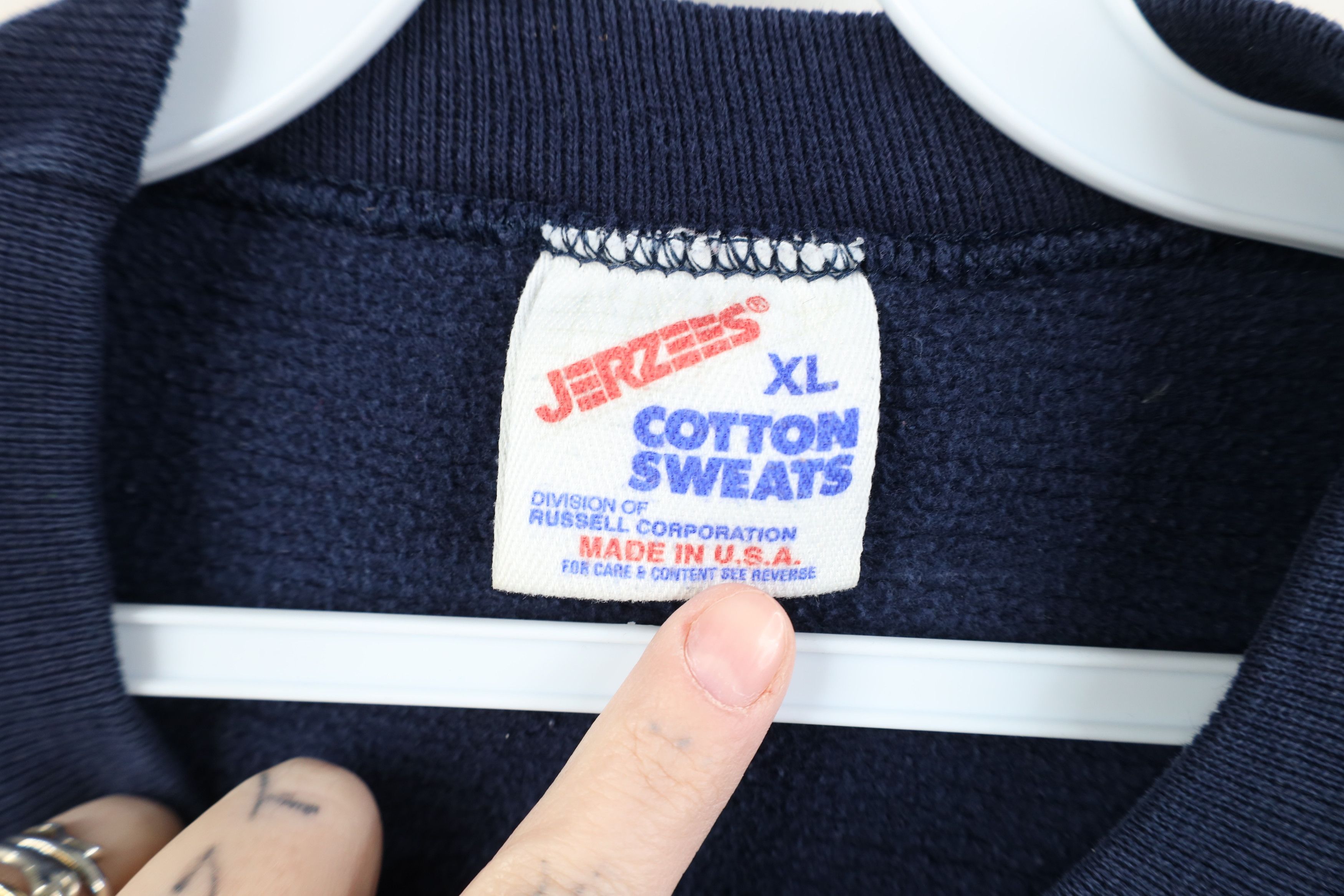 Vintage Vintage 90s Knit St Joseph Crewneck Sweatshirt Blue USA Size US XL / EU 56 / 4 - 10 Thumbnail