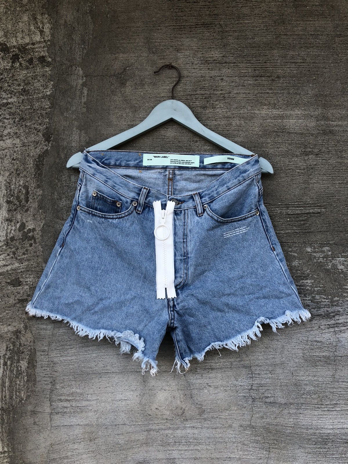 image of Off White x Virgil Abloh Off-White Denim Shorts in Blue, Women's (Size 29)