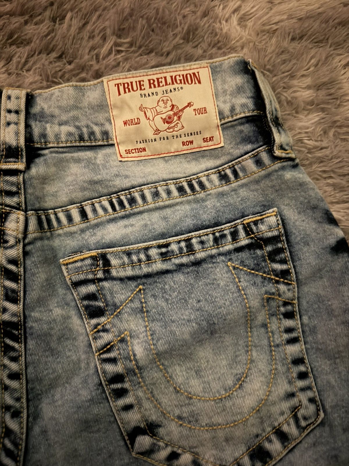 True Religion True Religion Light Blue Distressed Denim Shorts DS Size 32 Size US 32 / EU 48 - 3 Thumbnail