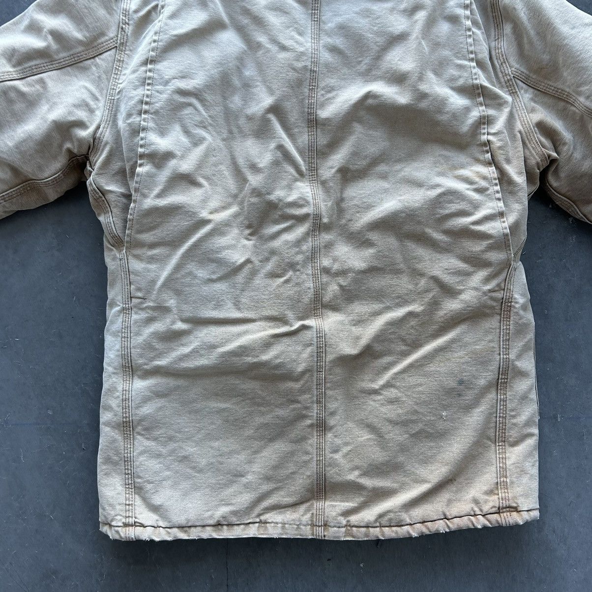 Carhartt × Vintage Crazy Vintage 80s Thrashed Carhartt Chore Barn Coat Grunge Size US XL / EU 56 / 4 - 19 Thumbnail