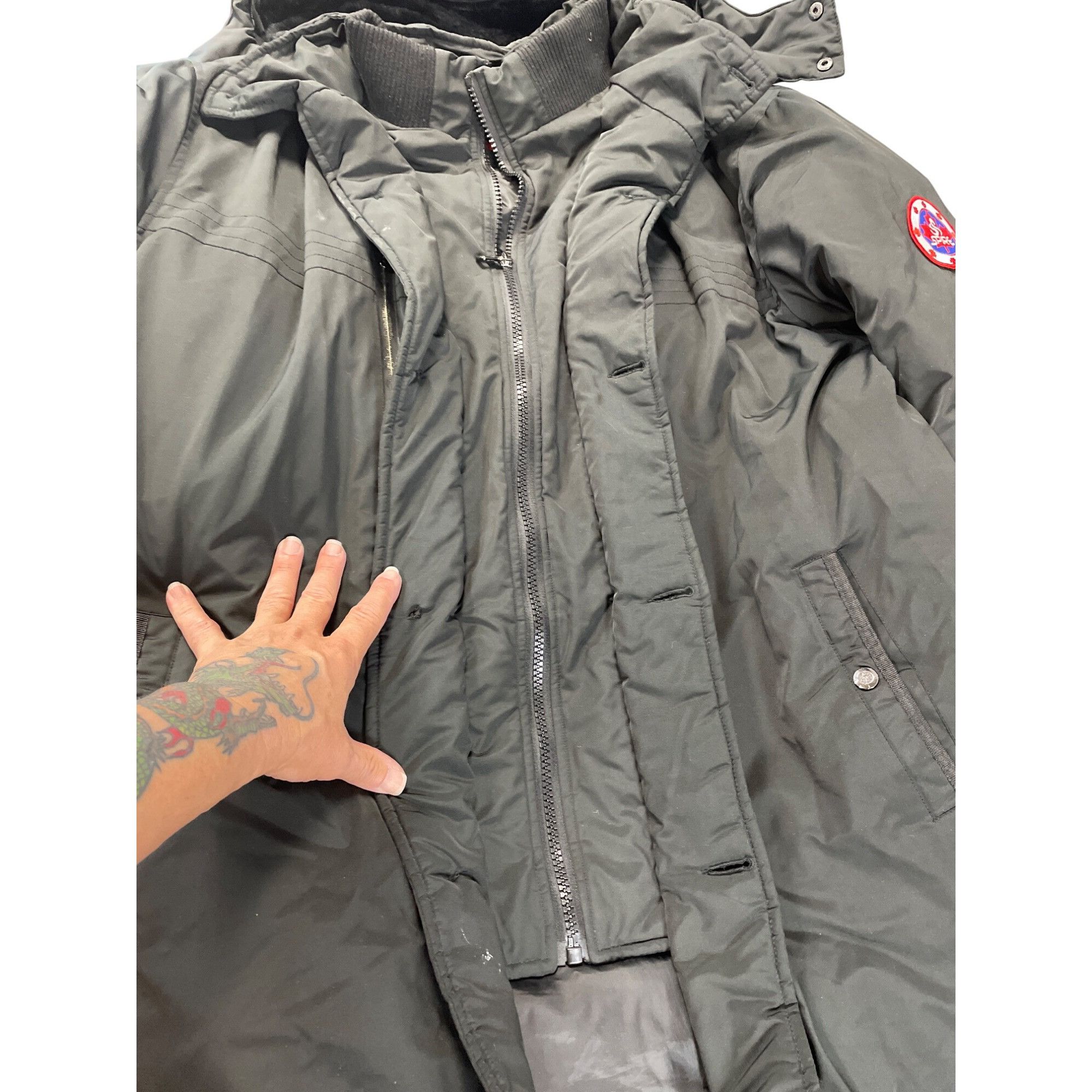 Other Spire Mens Black faux fur Hooded Winter Parka heavy winter c Size US XXL / EU 58 / 5 - 19 Thumbnail