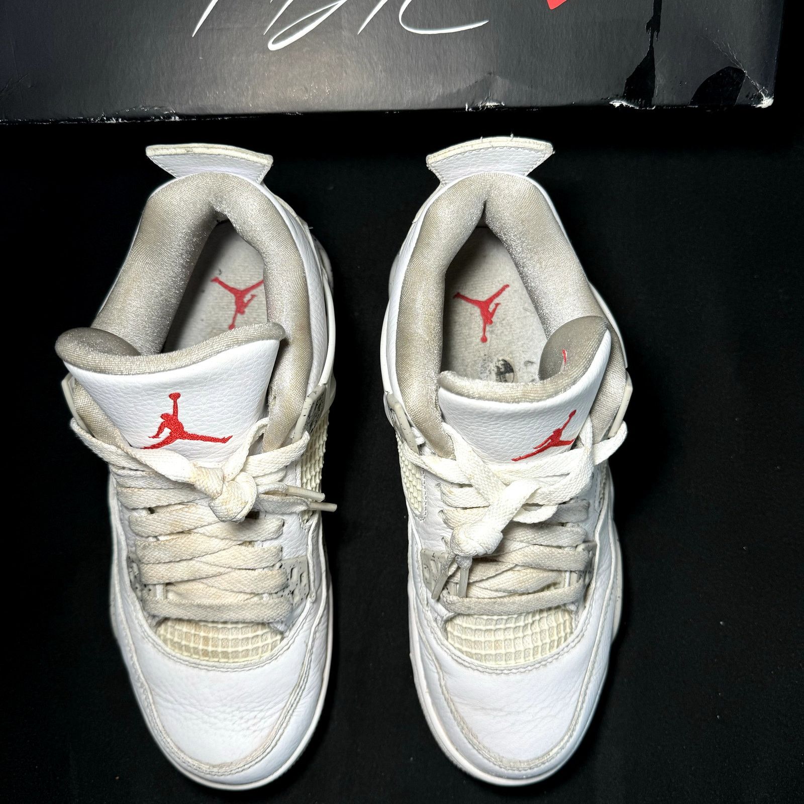 Jordan Brand × Nike Size 5.5 - Nike Air Jordan 4 Retro GS White Oreo 2021 Shoes Size US 5.5 / EU 38 - 4 Thumbnail