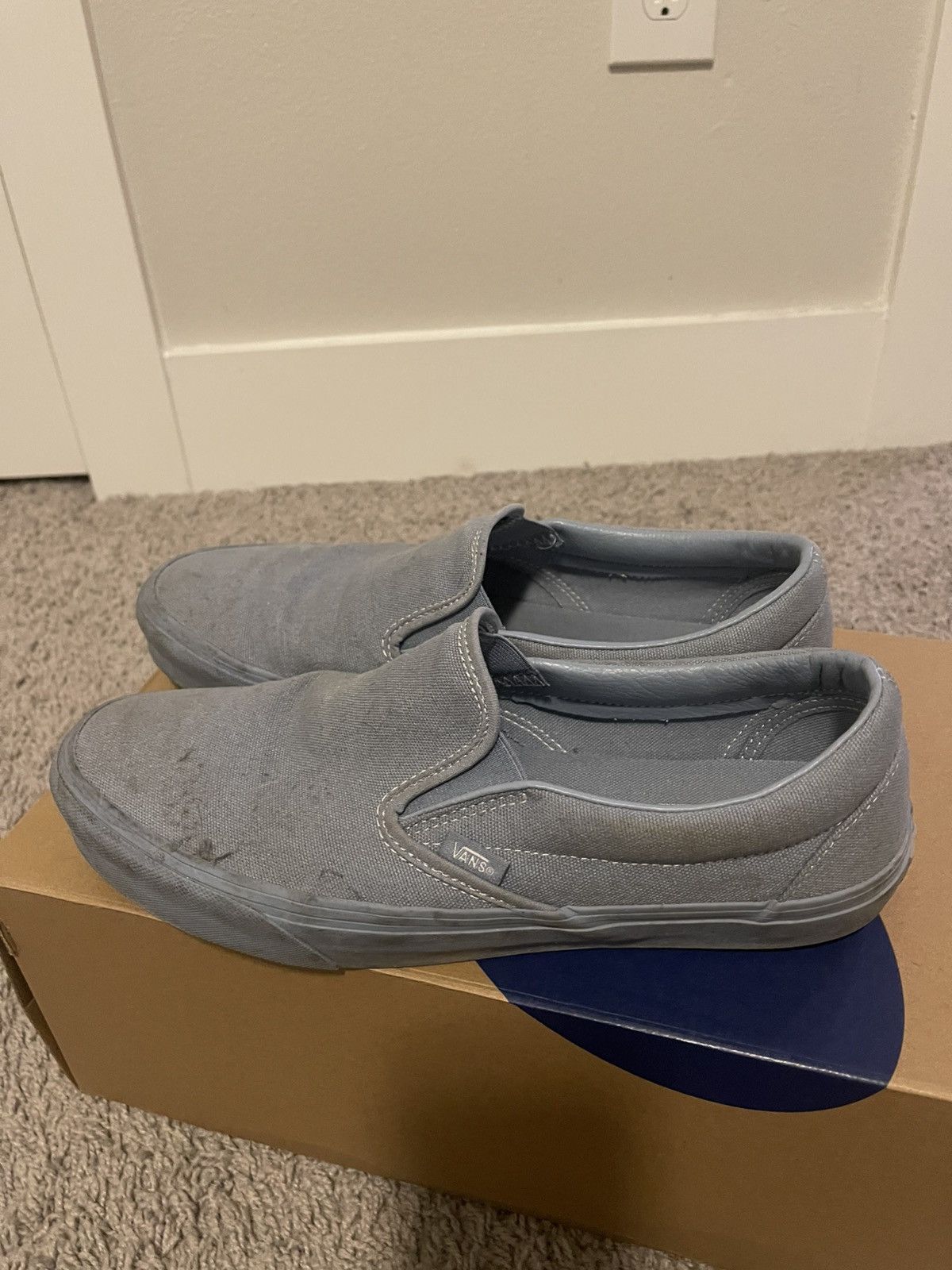 Vans Light Blue Slip on Vans Size US 10.5 / EU 43-44 - 3 Thumbnail