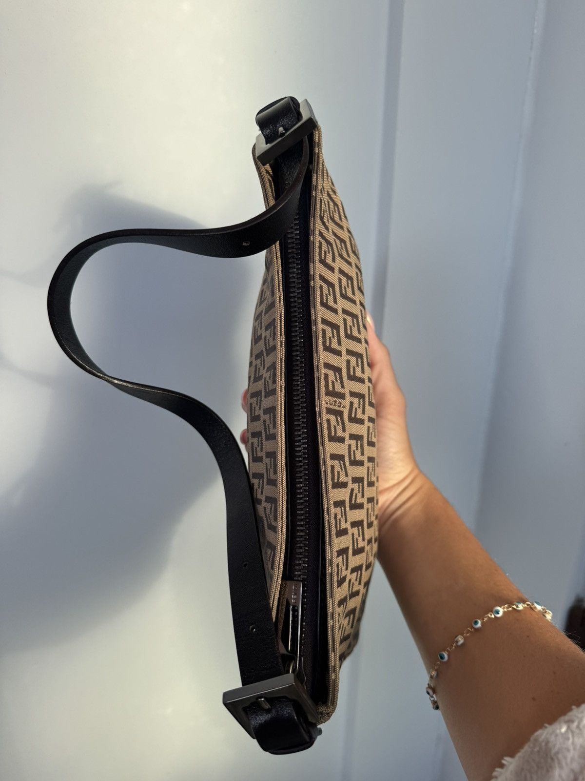 Fendi Vintage Fendi Mini Baguette – Brown FF Zucchino Canvas Size ONE SIZE - 10 Thumbnail