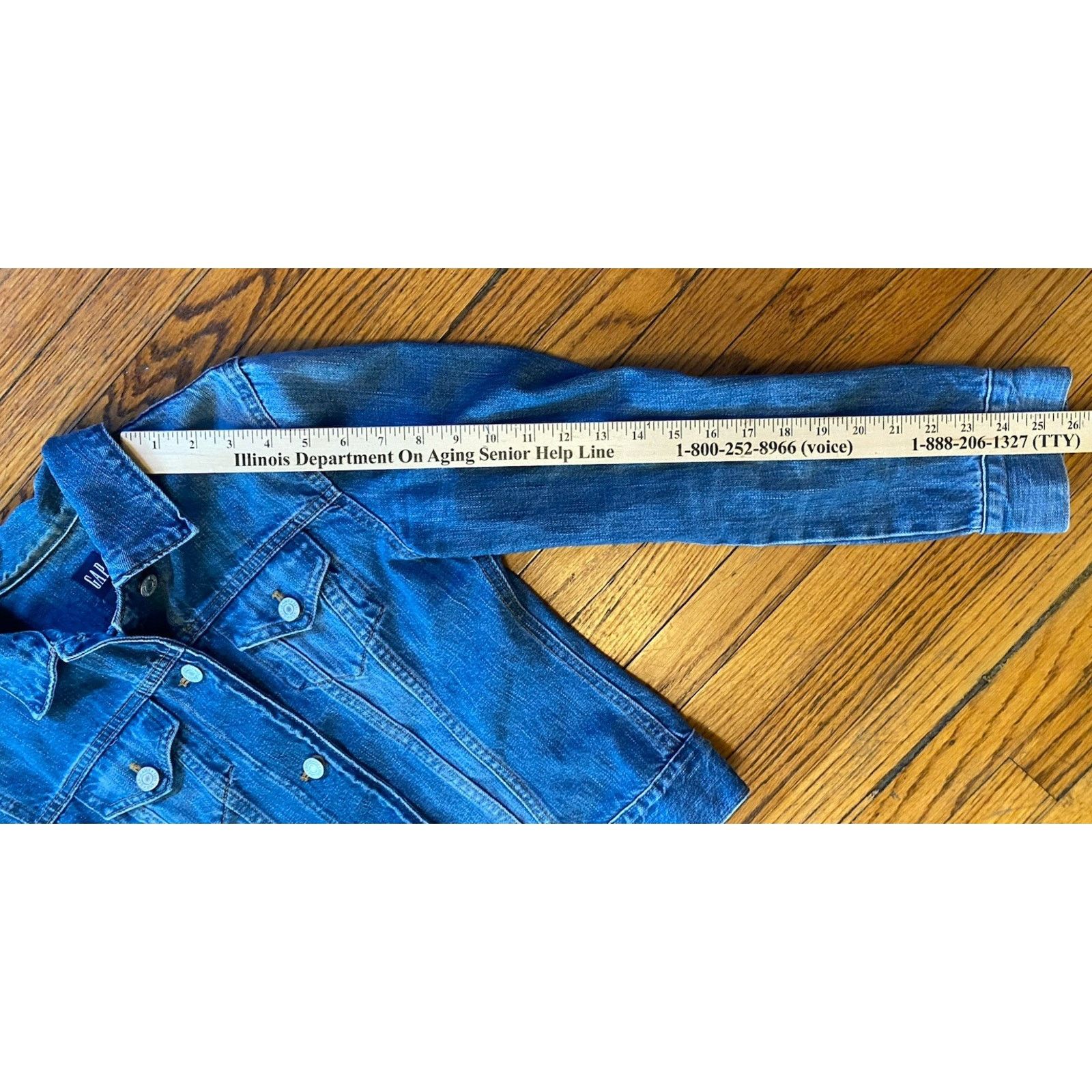 Gap Gap Denim Jacket Womens XS Blue Cotton Blend Button Pockets Size XS / US 0-2 / IT 36-38 - 6 Thumbnail