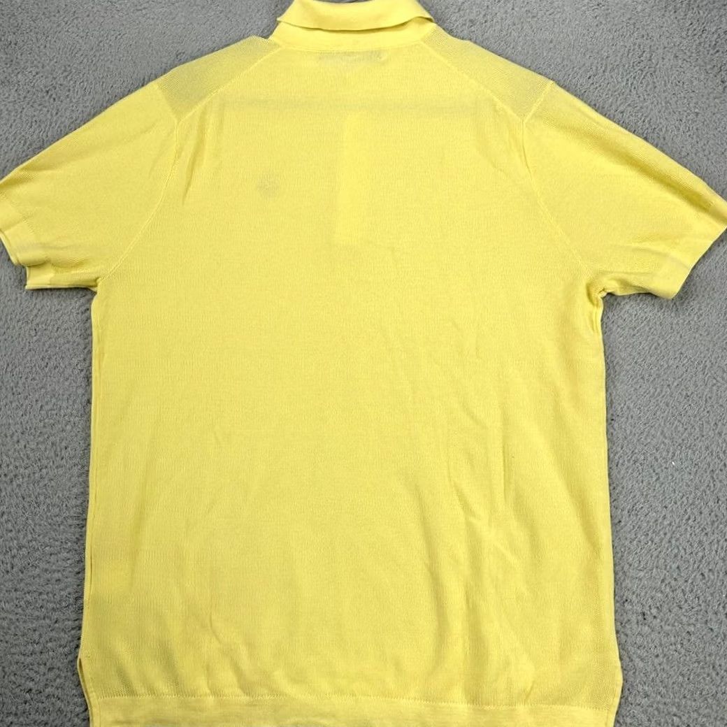 Vintage Crittenden Sweater Mens Small Yellow Fine Knit Pullover Polo Short Sleeve Knit Style Casual Outdoor Walking Button Pullover Size US S / EU 44-46 / 1 - 3 Thumbnail