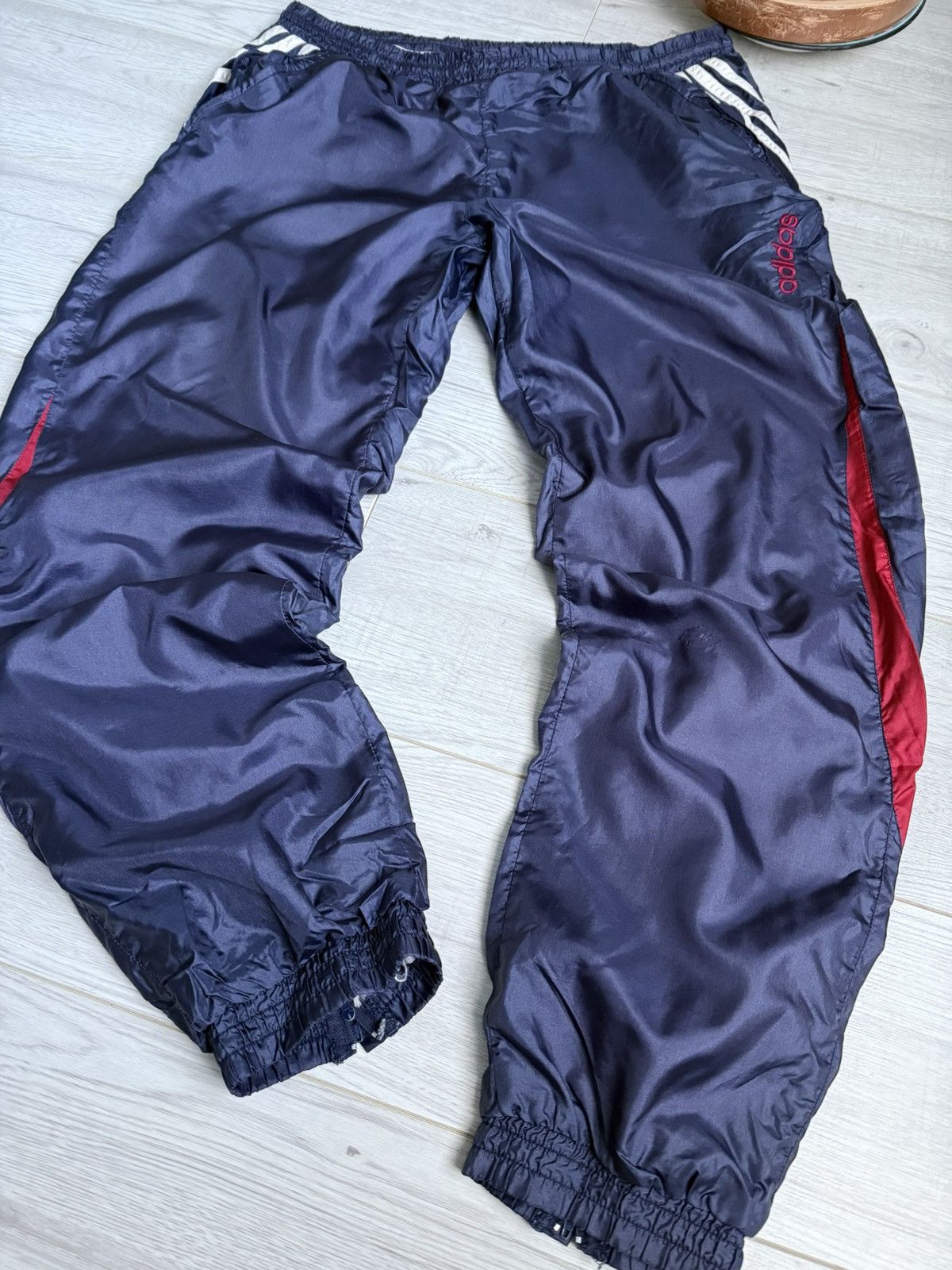 Adidas × Vintage Vintage Adidas nylons track Pants 90’s Size US 31 - 2 Thumbnail