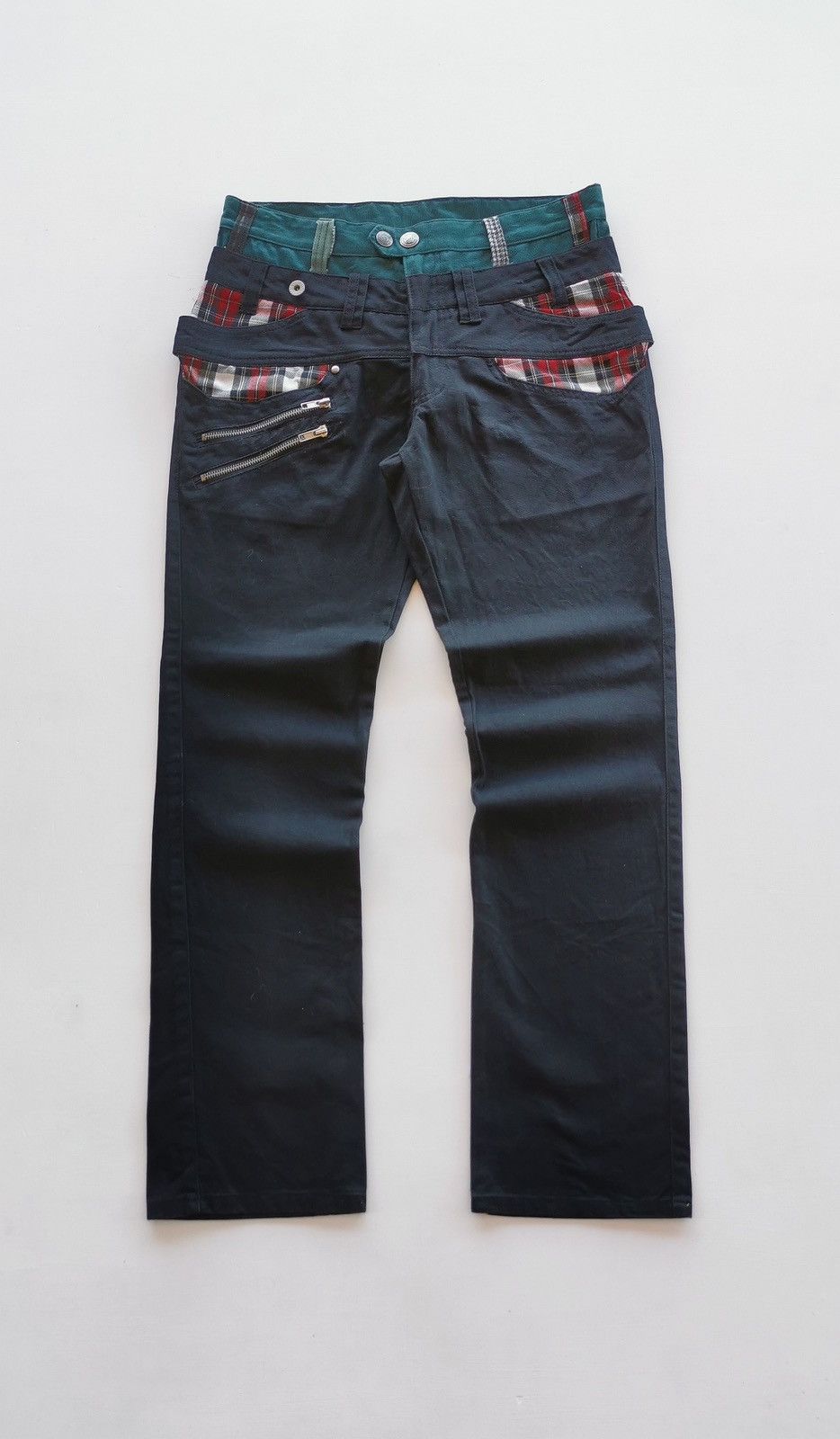 Japanese Brand Manydope Blindedge Double Waist Japan Black Jeans Size US 31 - 3 Thumbnail