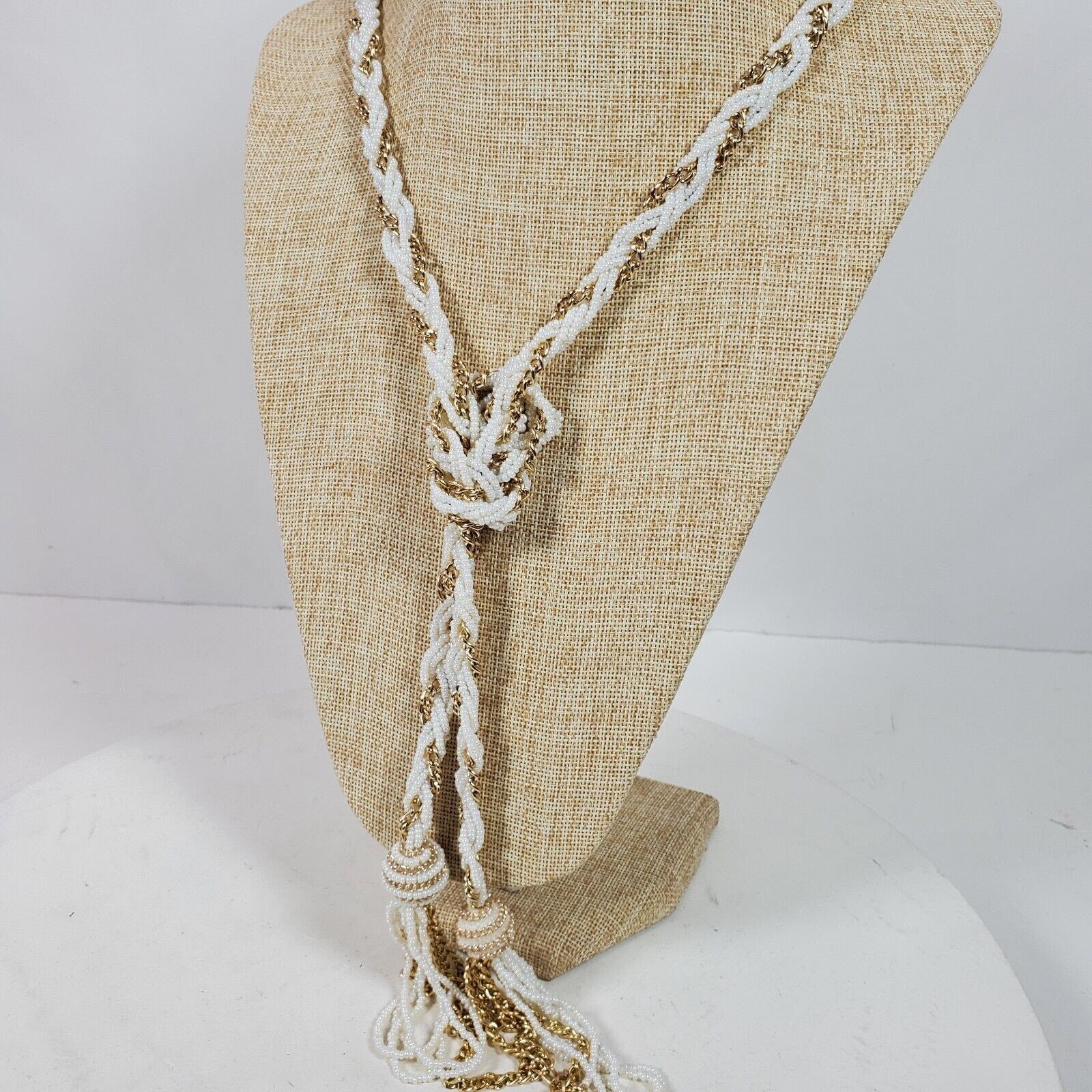 The Unbranded Brand Vintage 1980s Casual Career Bead Necklace 48 Inch Manual Tie Size ONE SIZE - 3 Thumbnail