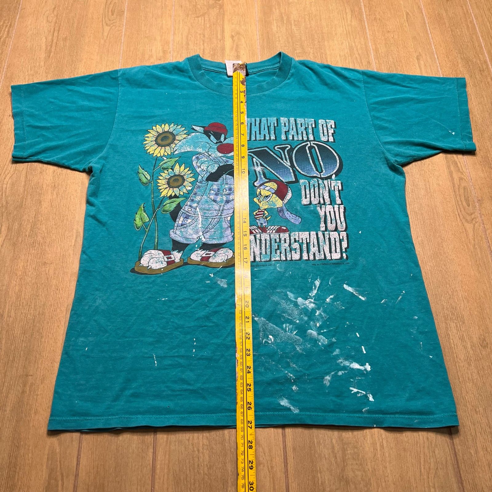 Vintage Vintage 1995 Looney Tunes Sylvester Tweety Shirt What Sz L Size US L / EU 52-54 / 3 - 6 Thumbnail