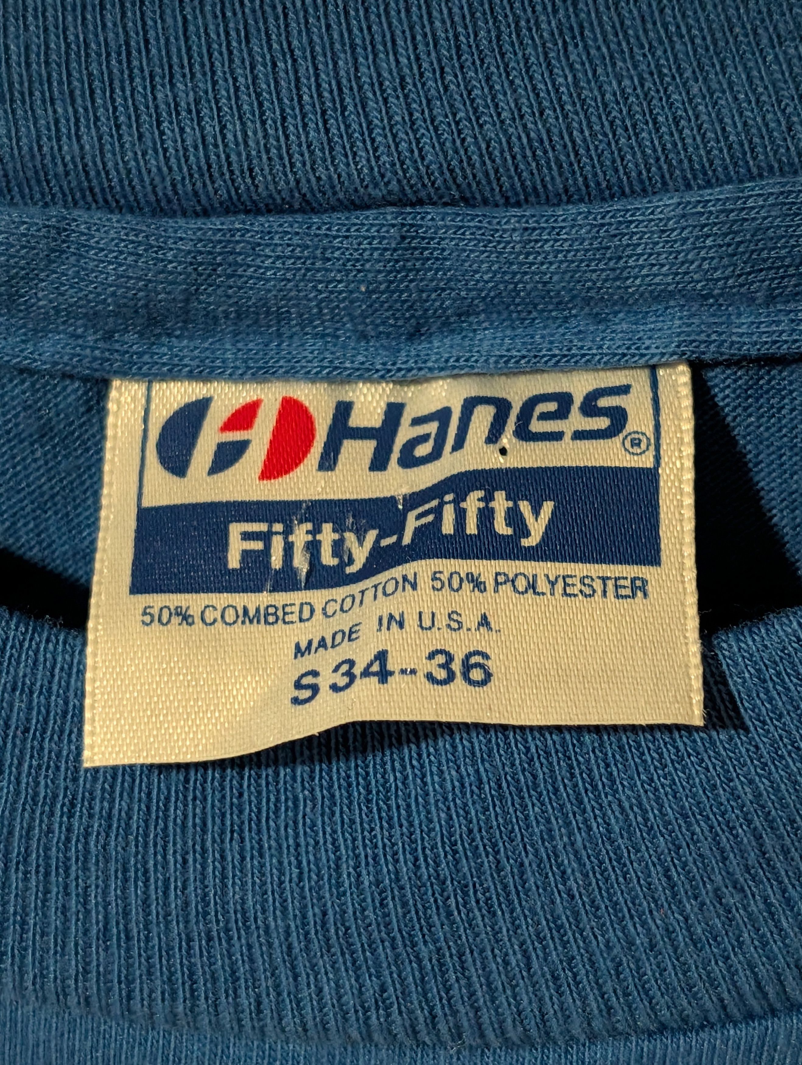 Hanes Vintage 80s Doctor Who Logo TV Show Promo Blue Small T-Shirt Size US S / EU 44-46 / 1 - 3 Thumbnail