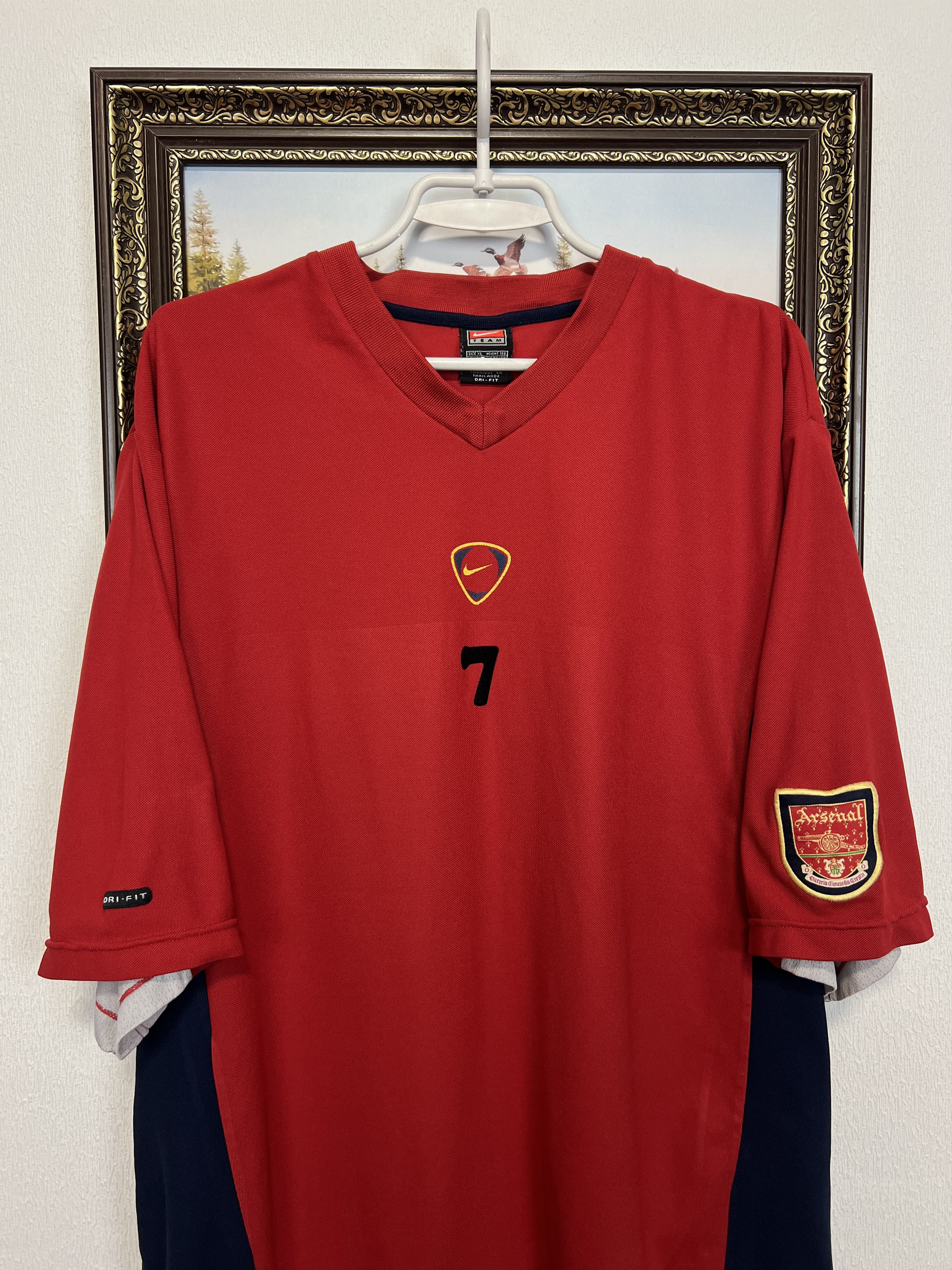 Nike Arsenal Football Shirt Soccer Player Issue #7 Pires Jersey Size US XL / EU 56 / 4 - 2 Thumbnail