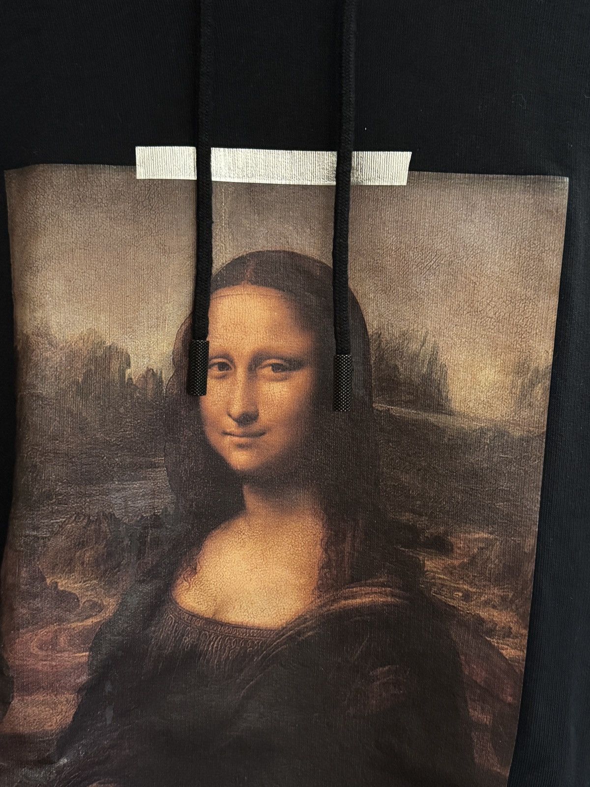 Off-White Off-White Black Mona Lisa Hoodie with Back Logo Detailing Size US M / EU 48-50 / 2 - 4 Thumbnail