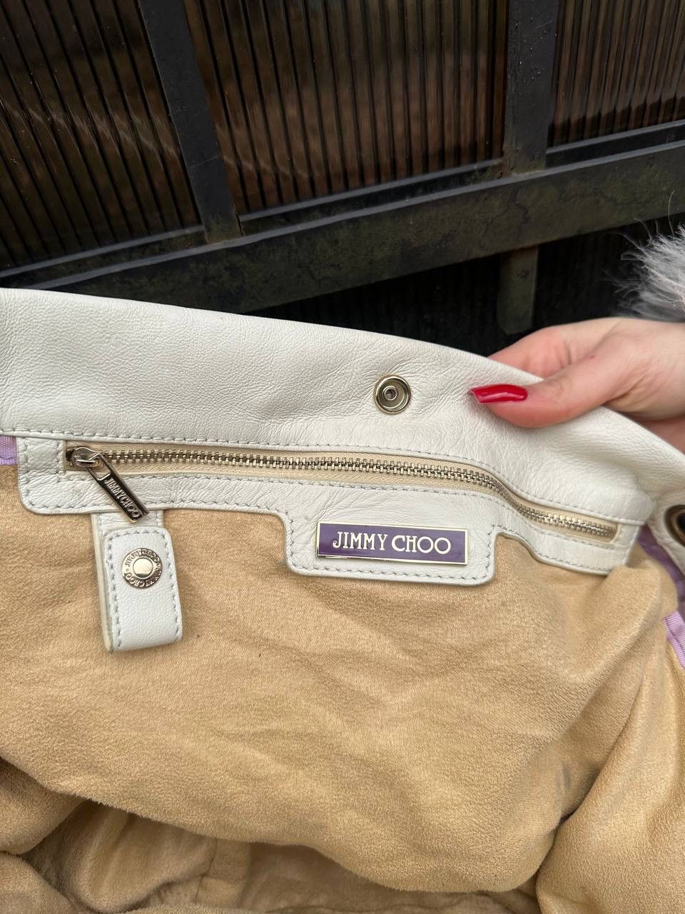 Jimmy Choo × Vintage 💥CRAZY JIMMY CHOO LOHLA JANE STUDDED LEATHER HOBO BAG Size ONE SIZE - 6 Thumbnail