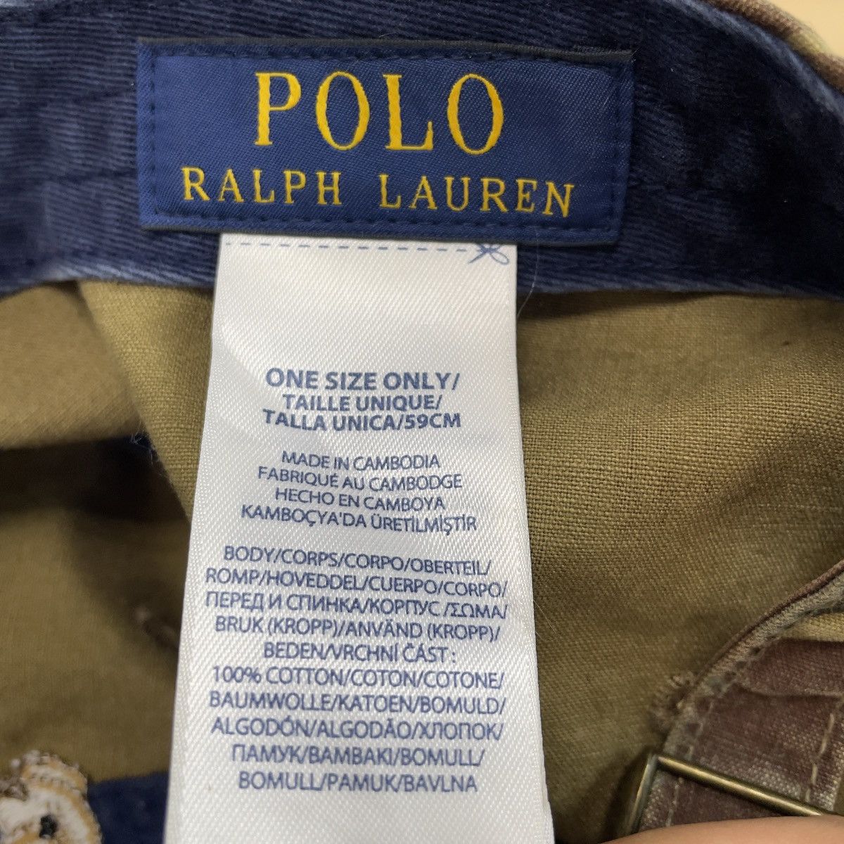 Polo Ralph Lauren Polo RL Bear Camo Hat Size ONE SIZE - 7 Thumbnail