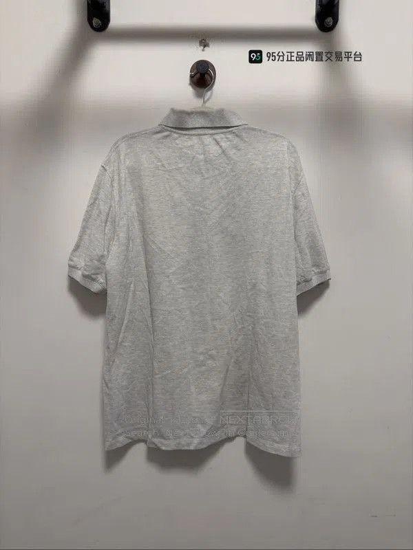 Brunello Cucinelli Brunello Cucinelli Men's Gray Logo Print Polo Shirt. Size US XL / EU 56 / 4 - 1 Thumbnail