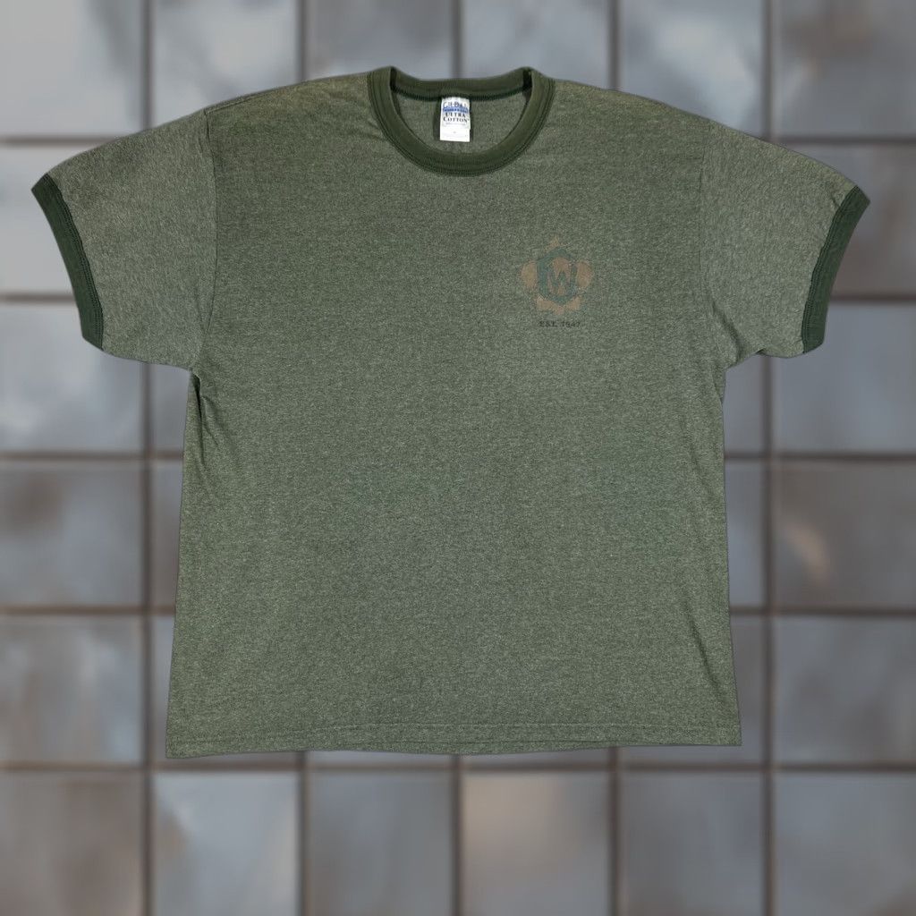 Gildan VINTAGE Camp Whitsett 2006 Boy Scout Camp XL Green Gildan Ultra Cotton Ringer T-Shirt Size US XL / EU 56 / 4 - 1 Thumbnail