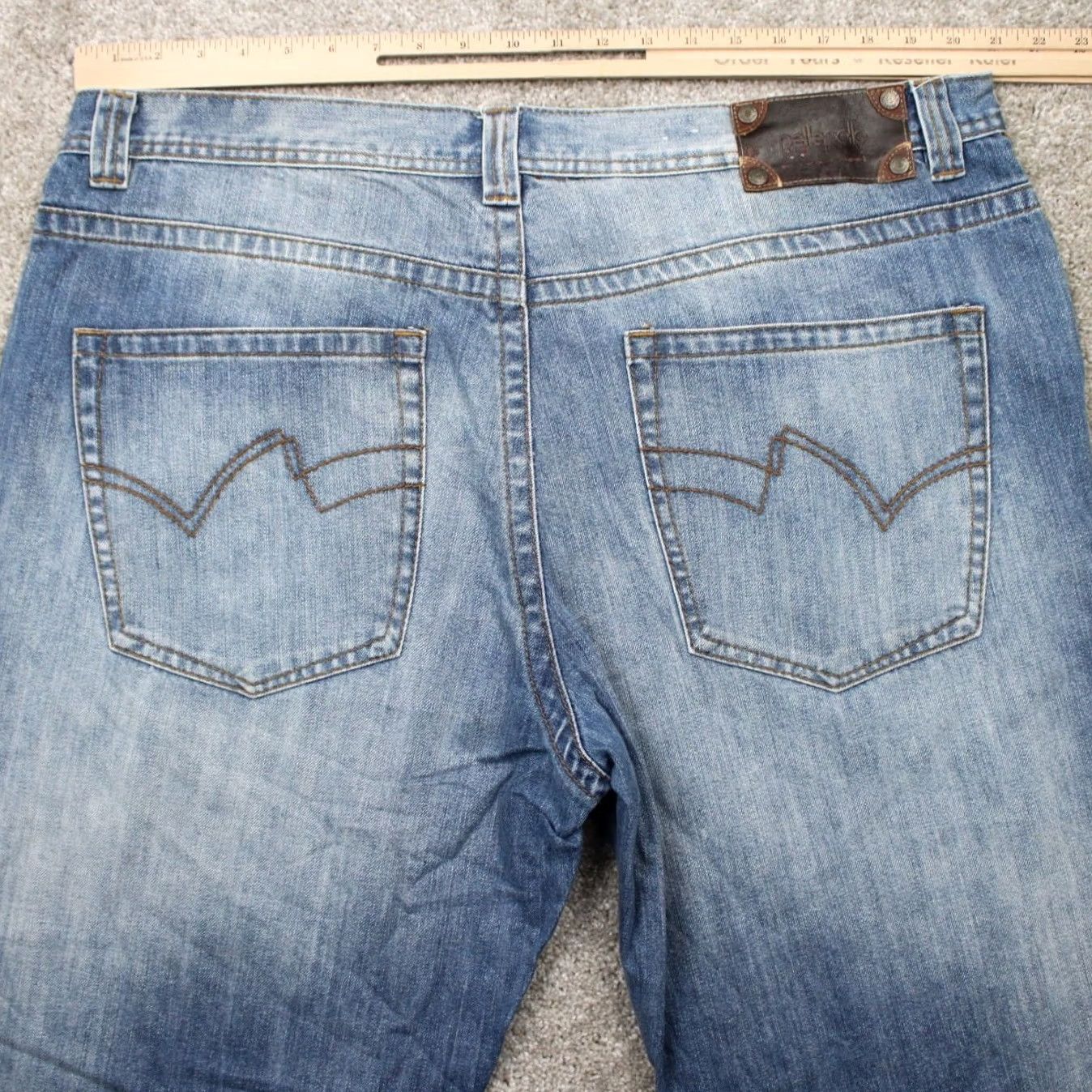 Pelle Pelle Pelle Pelle Jeans Mens 42x34 Blue Baggy Y2K 90s Vintage Hip Hop Straight Skater Jeans Mens 42 Blue Pelle Pelle 90s Theme Boys? Size US 42 / EU 58 - 7 Thumbnail