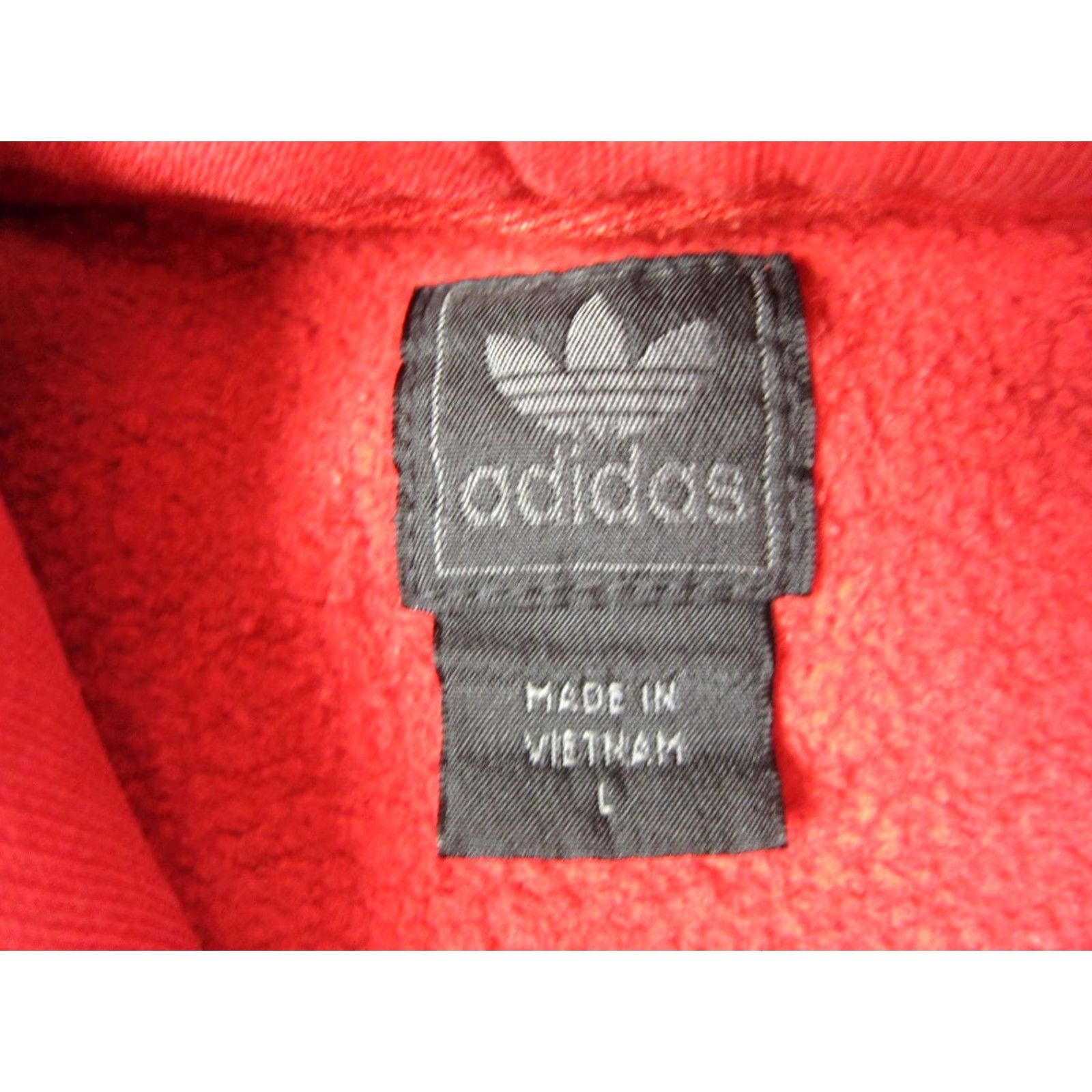 Adidas VINTAGE adidas Hoodie Adult L Red Sweatshirt Pullover Fleece Mens Y2K Size US L / EU 52-54 / 3 - 6 Thumbnail